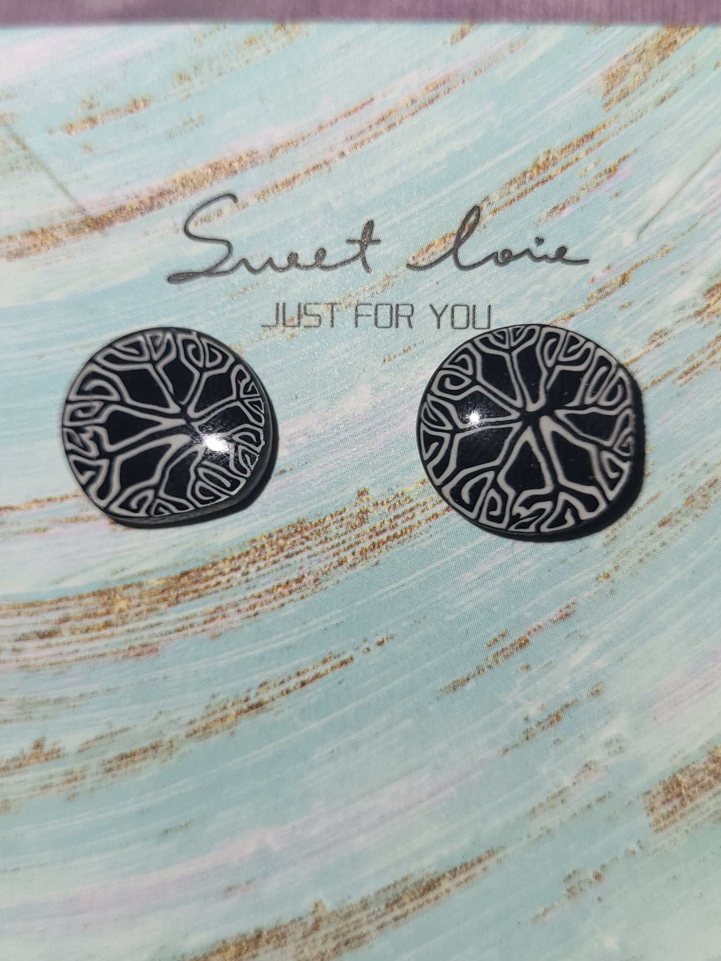 Homemade stud earrings