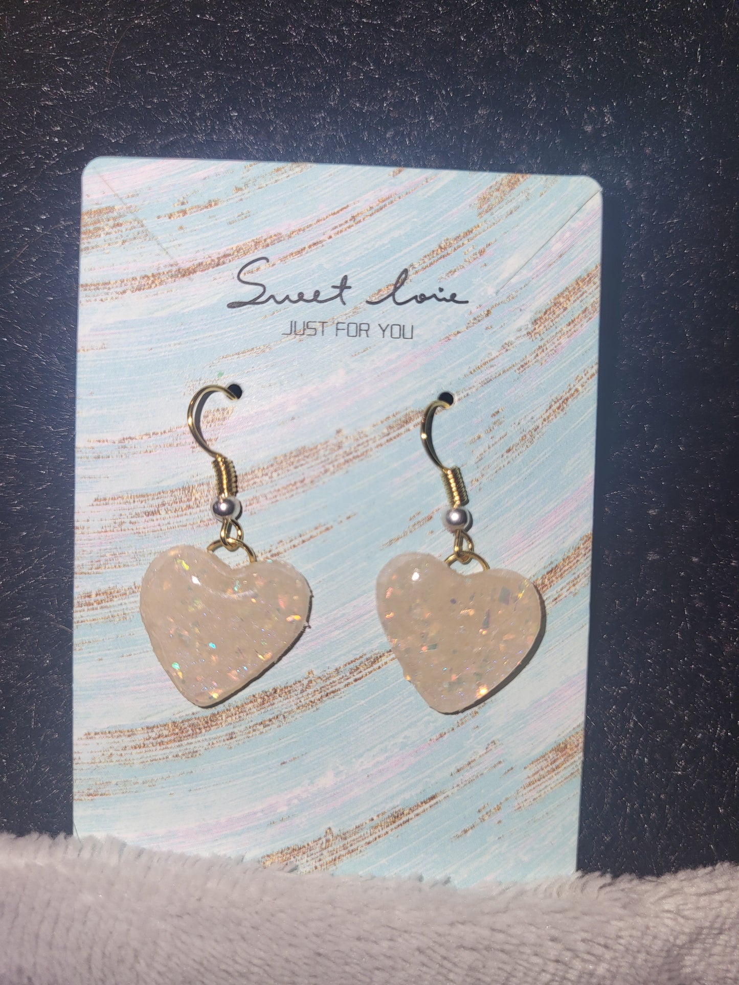 Homemade dangling earrings