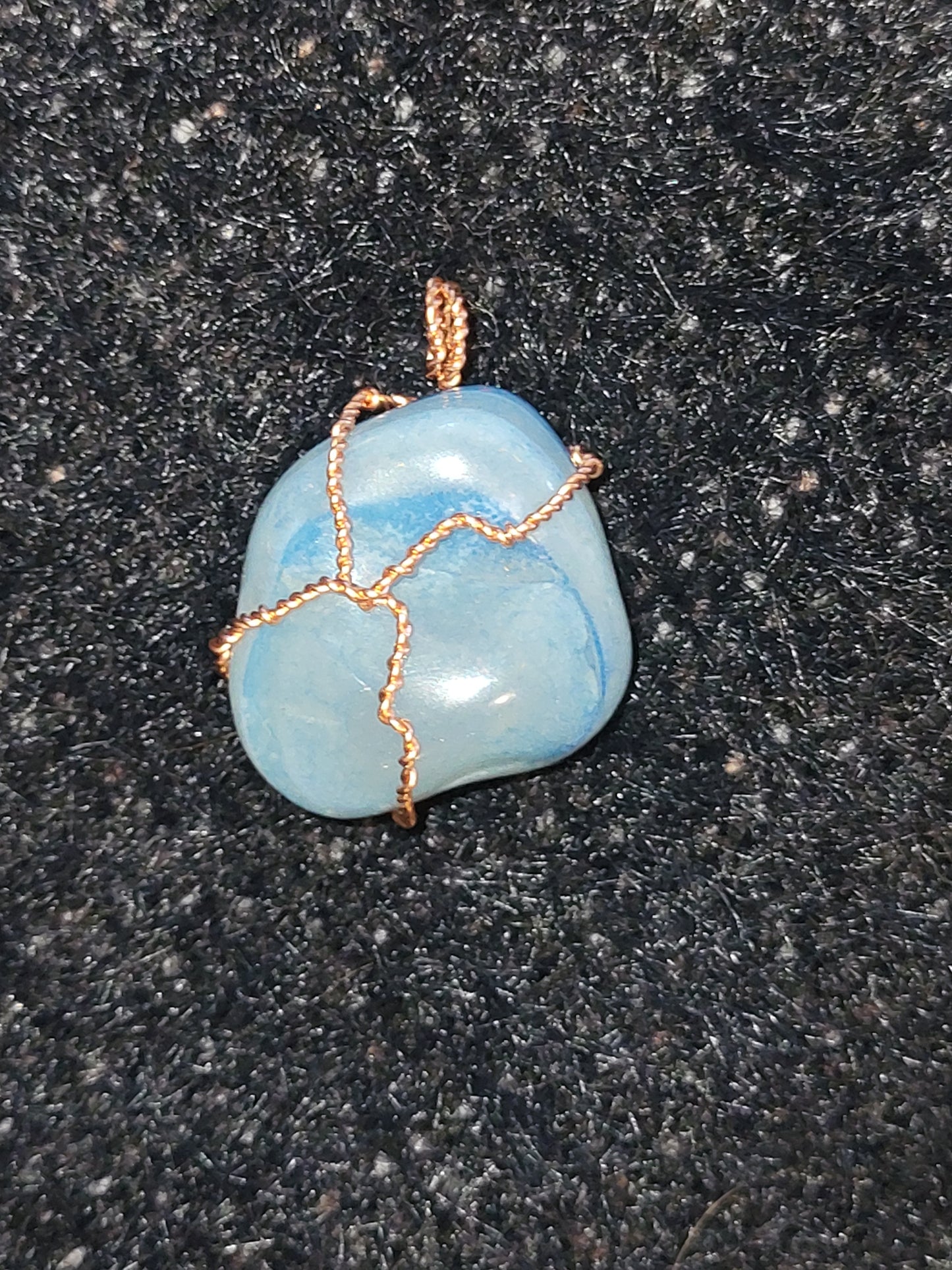 Handcrafted wire wrapped stone