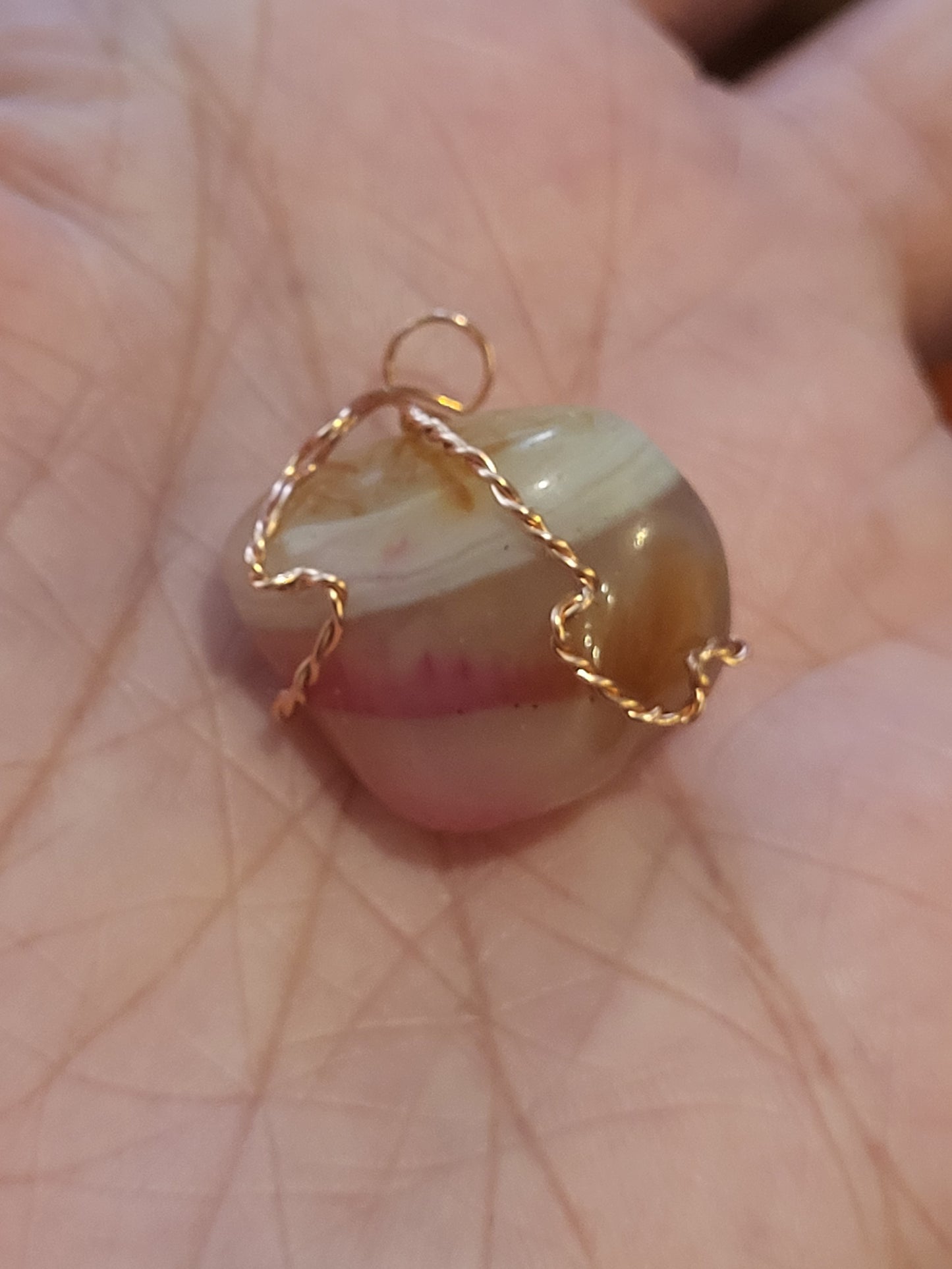 Handcrafted wire wrapped stone