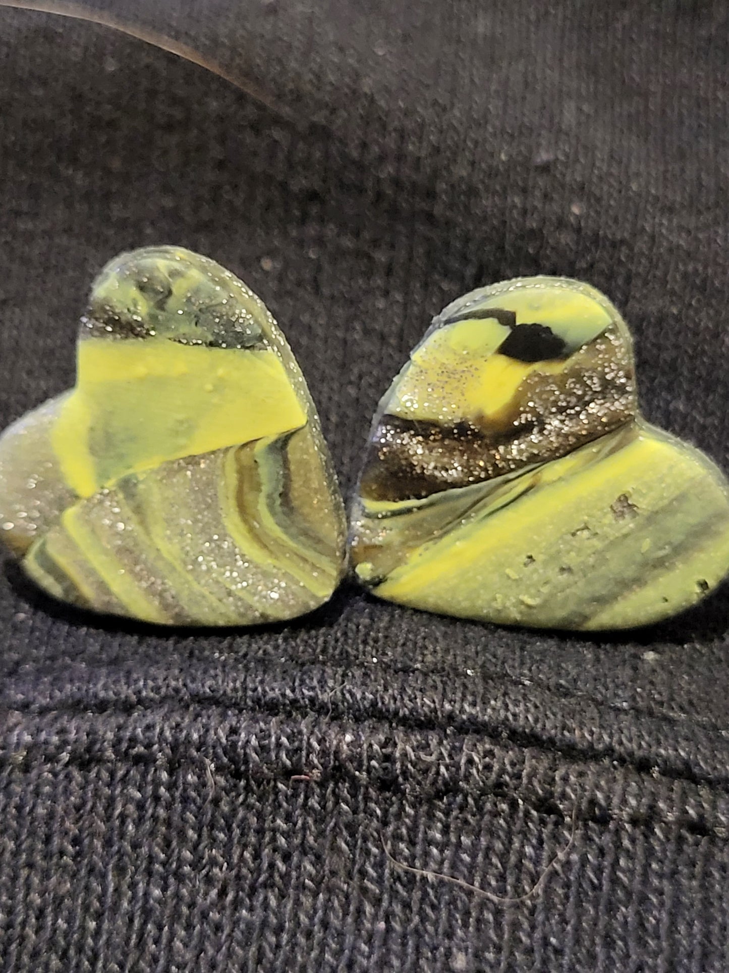 Studded heart earrings