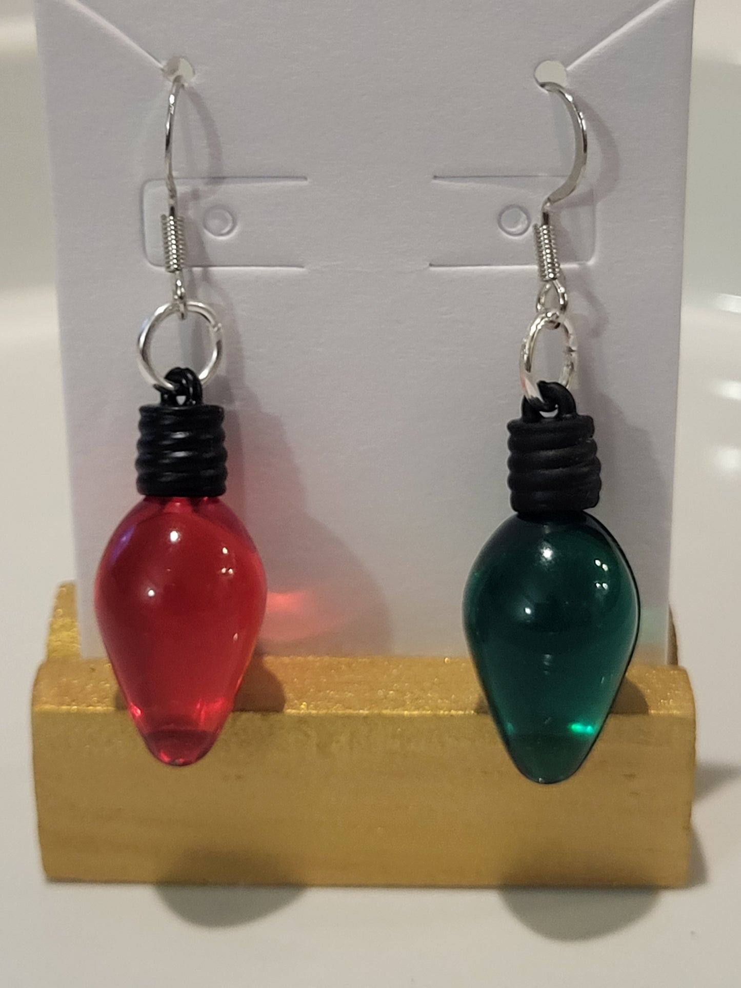 Christmas earrings lights