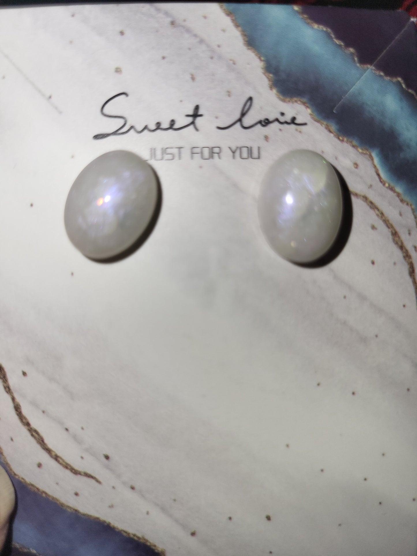 Glitter resin earrings