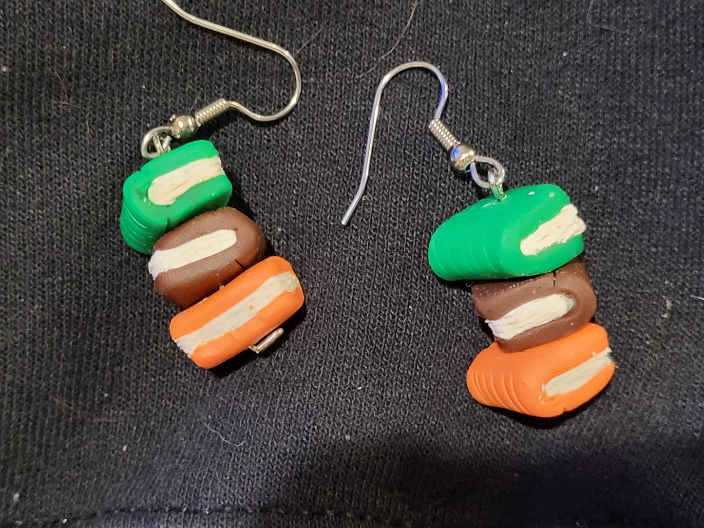 Book shaped earrings