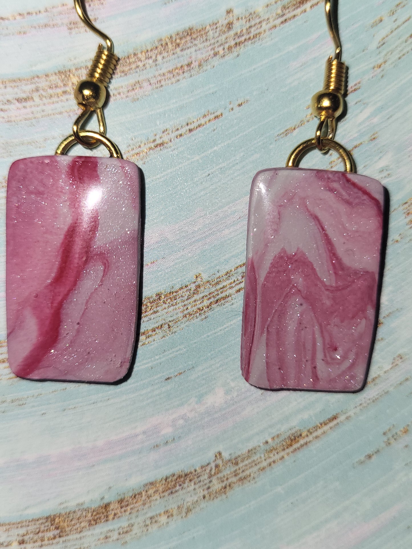 Homemade dangling earrings