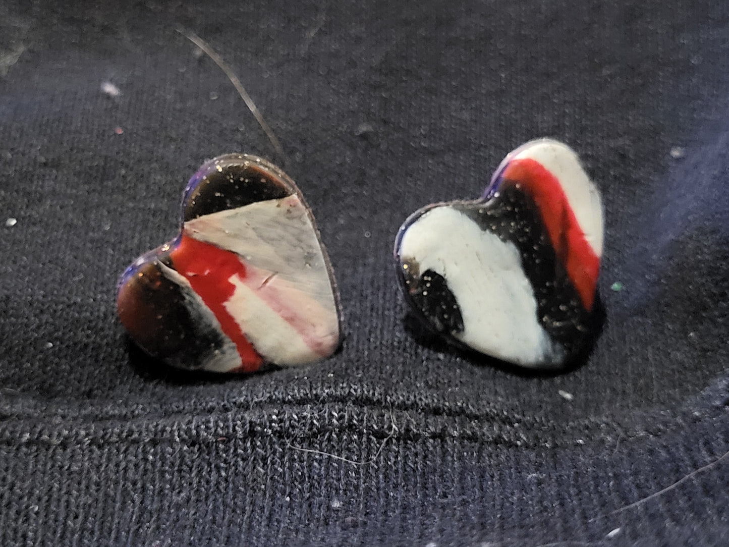 Studded heart earrings