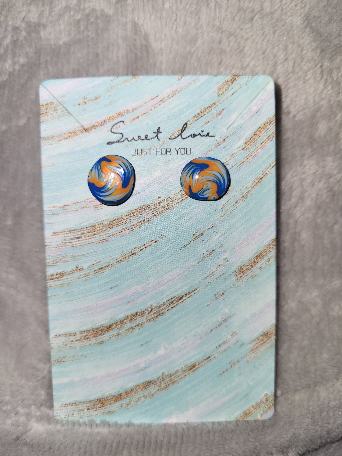 Bronco inspired homemade earrings