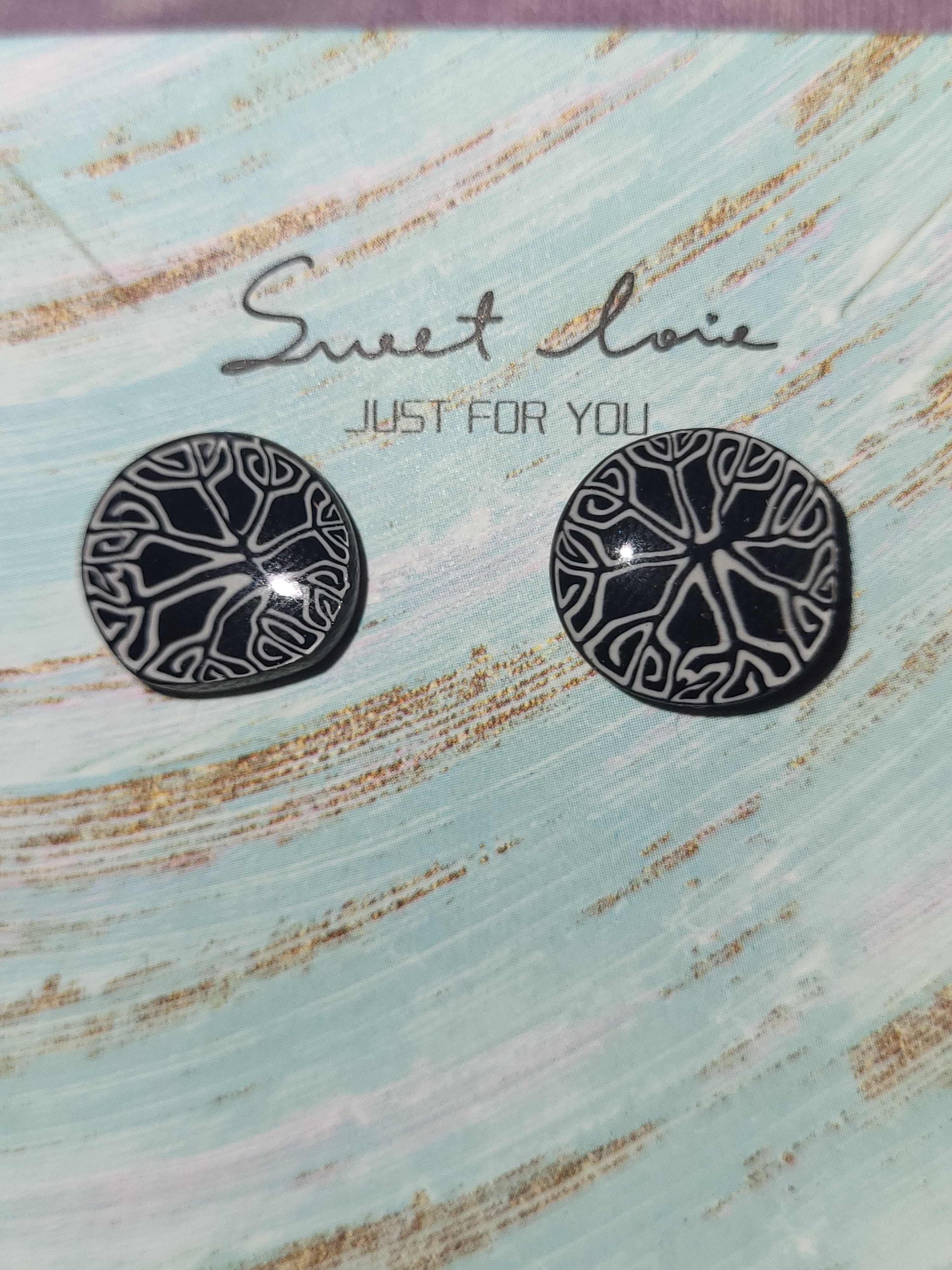 Homemade stud earrings