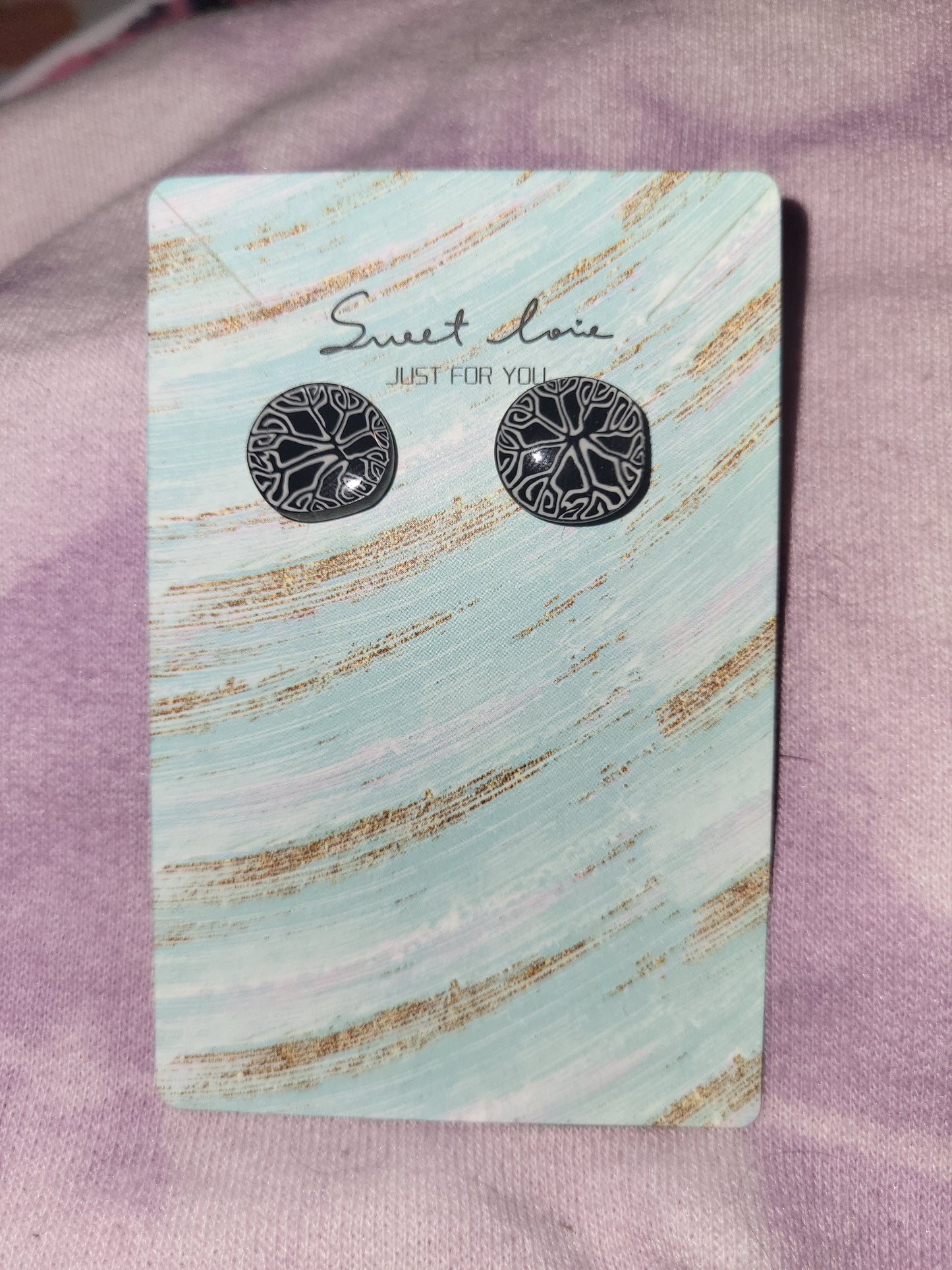 Homemade stud earrings