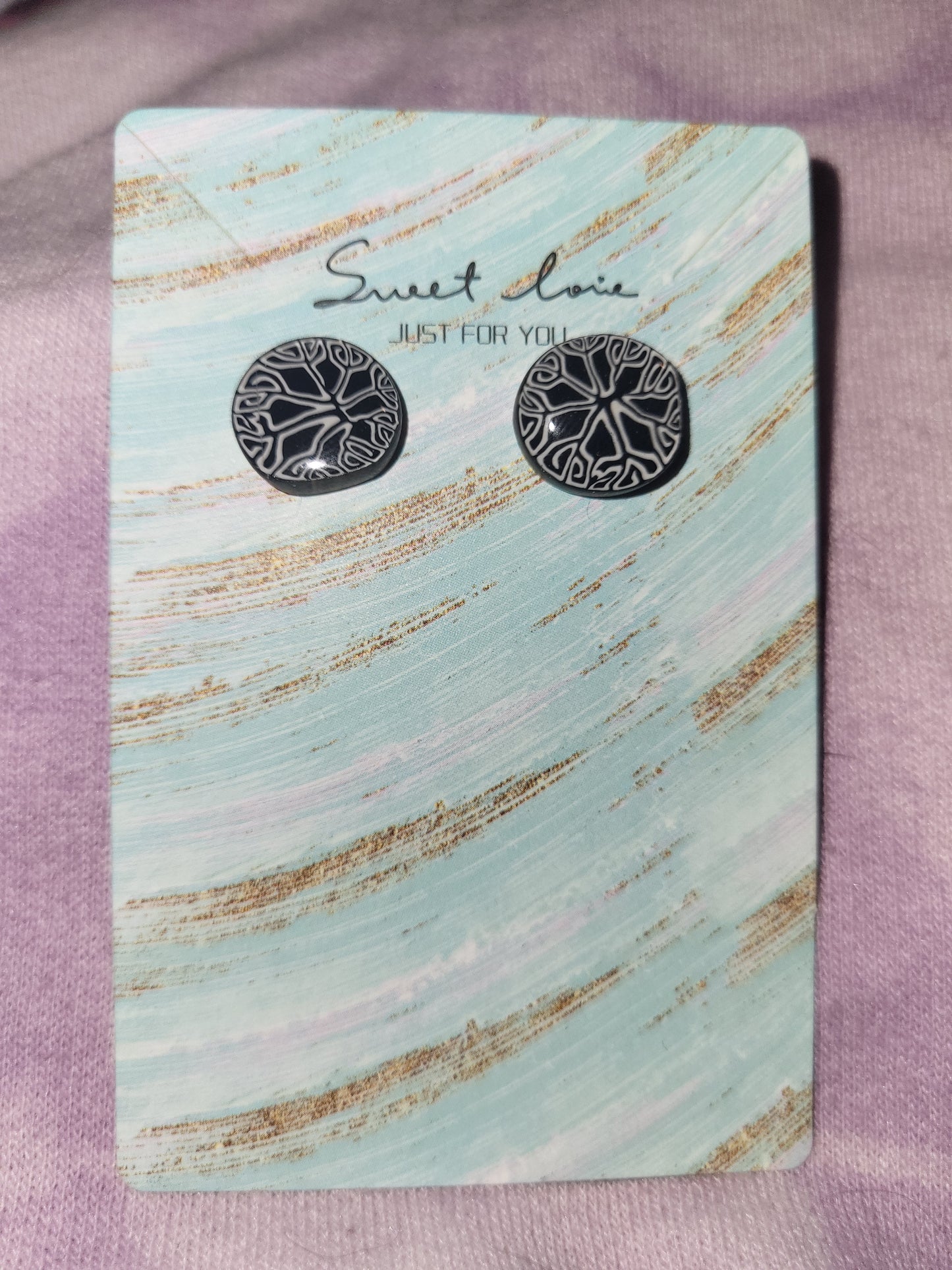 Homemade stud earrings