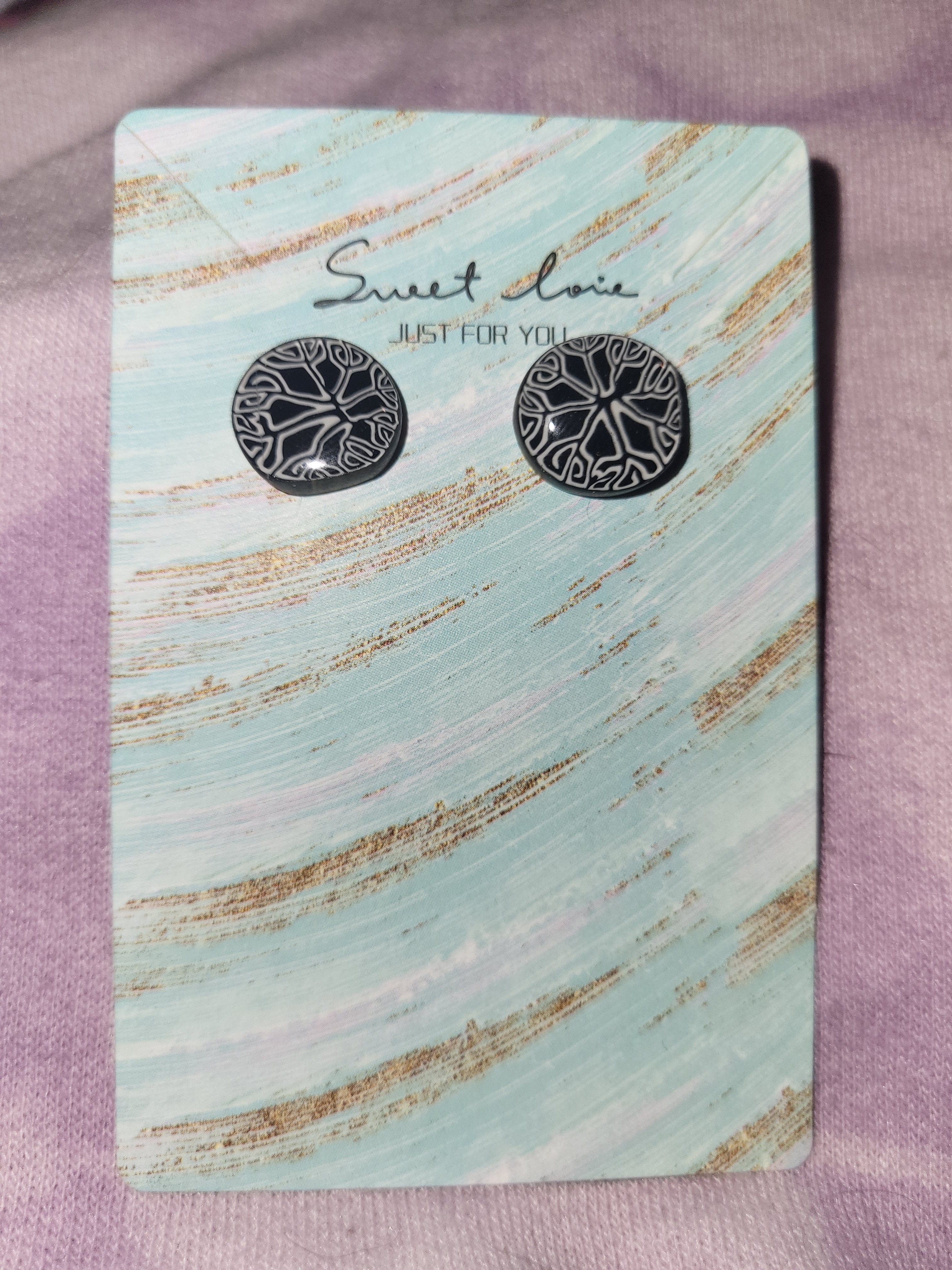 Homemade stud earrings