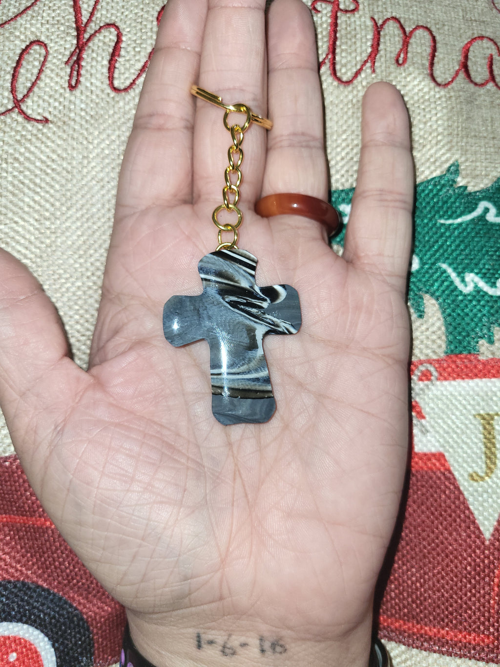 Homemade cross keychane