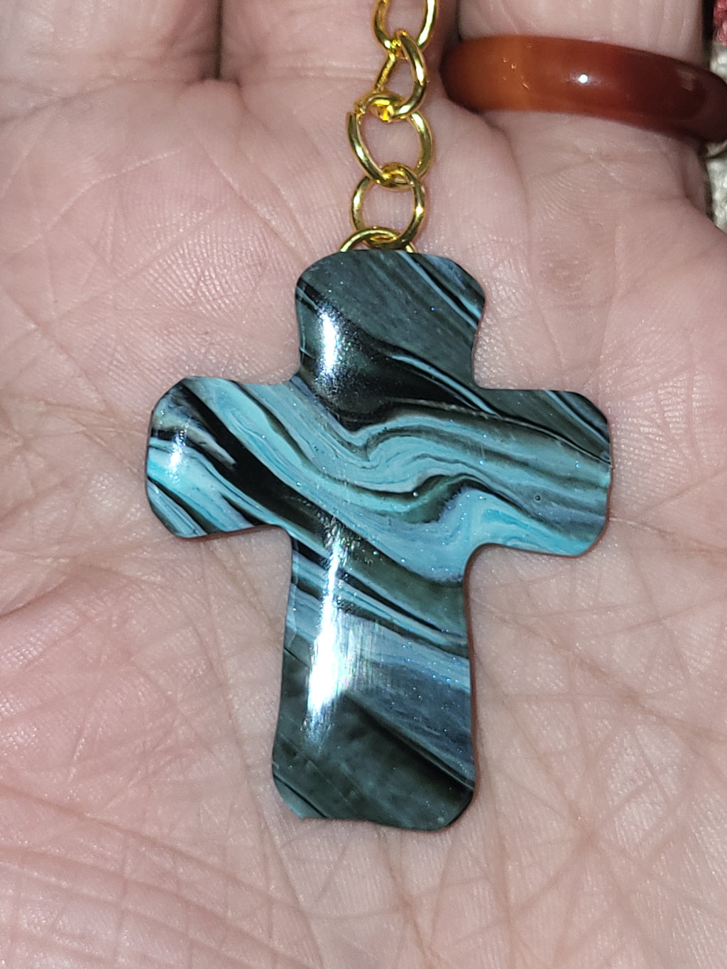 Homemade cross keychane