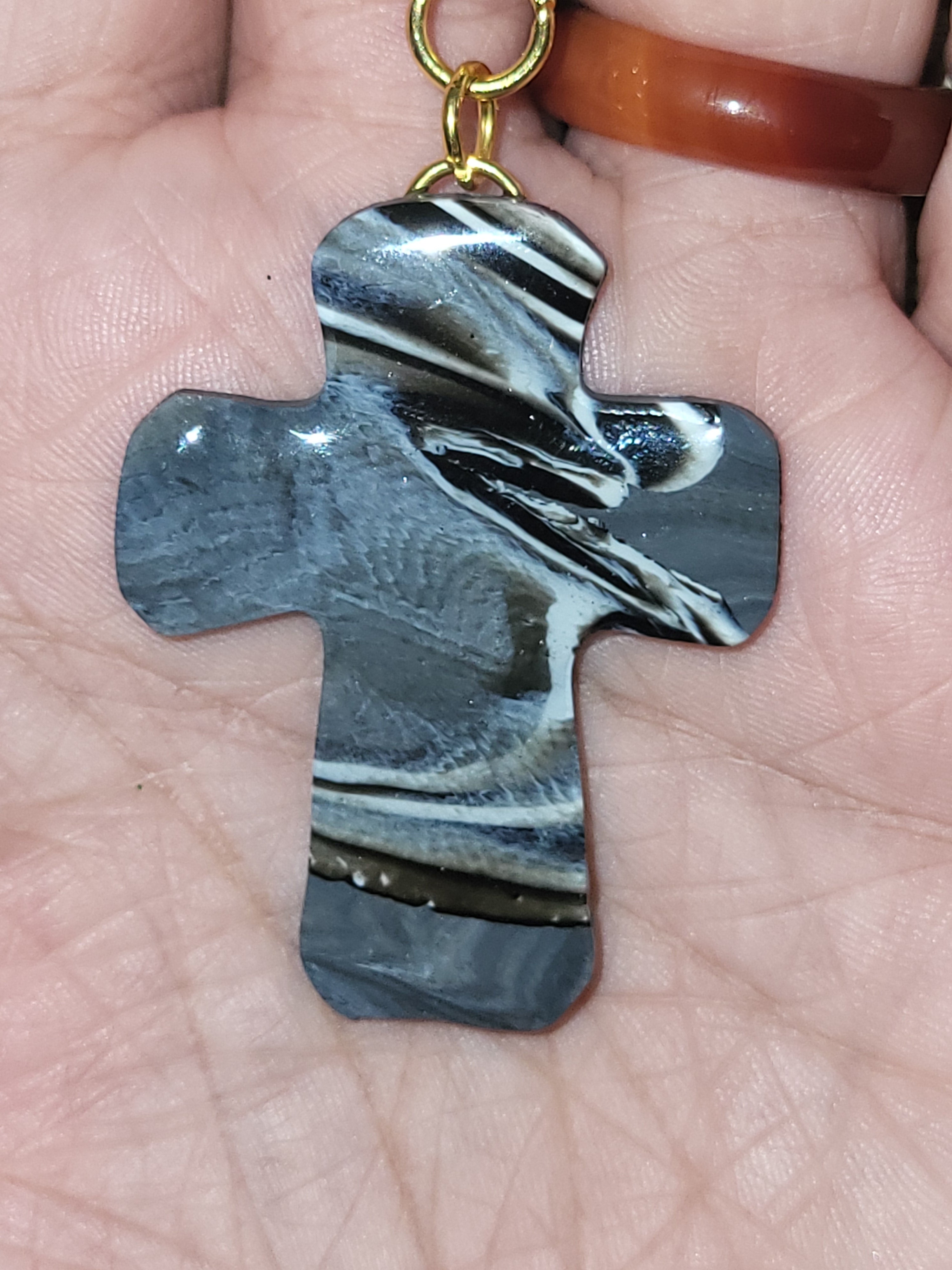 Homemade cross keychane