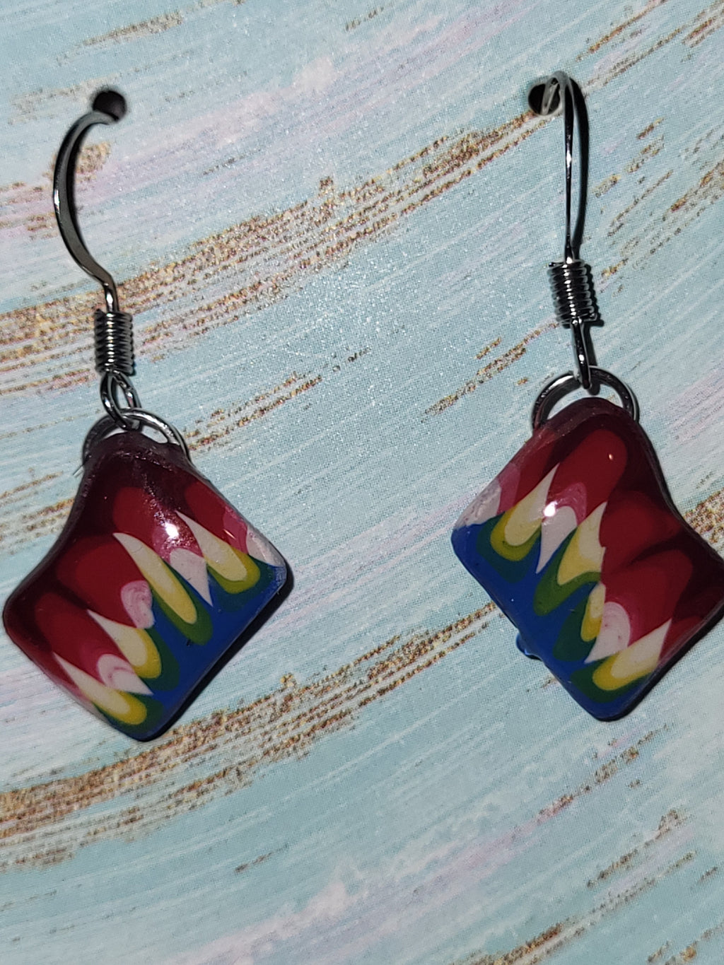 Homemade dangling earrings