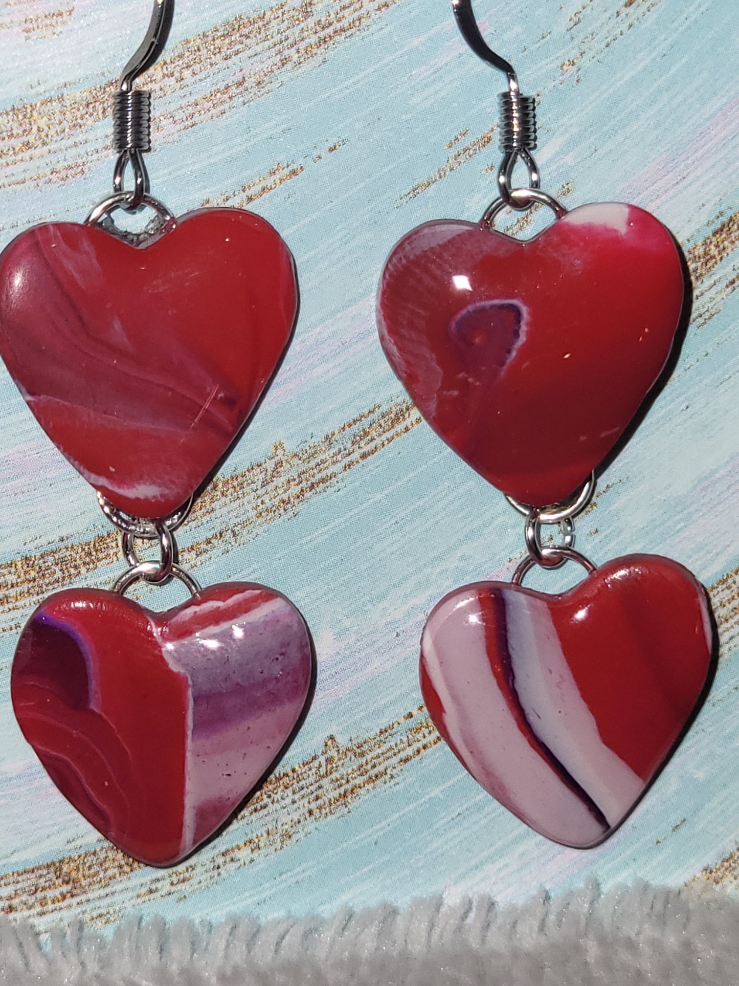 Valentine's day homemade jewelry 😍 dangling earrings