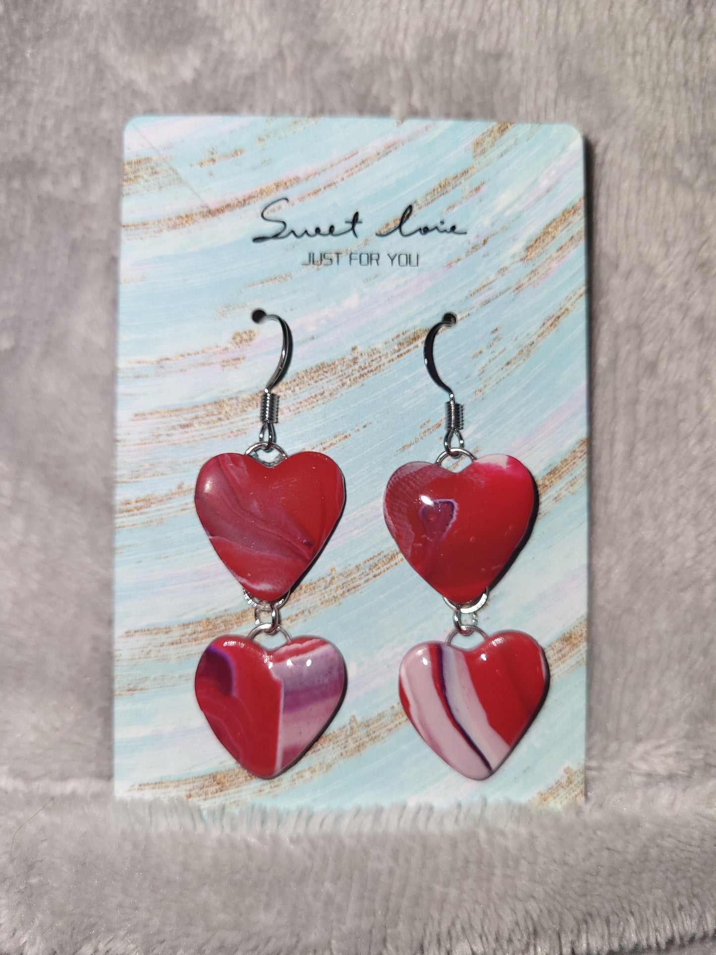 Valentine's day homemade jewelry 😍 dangling earrings