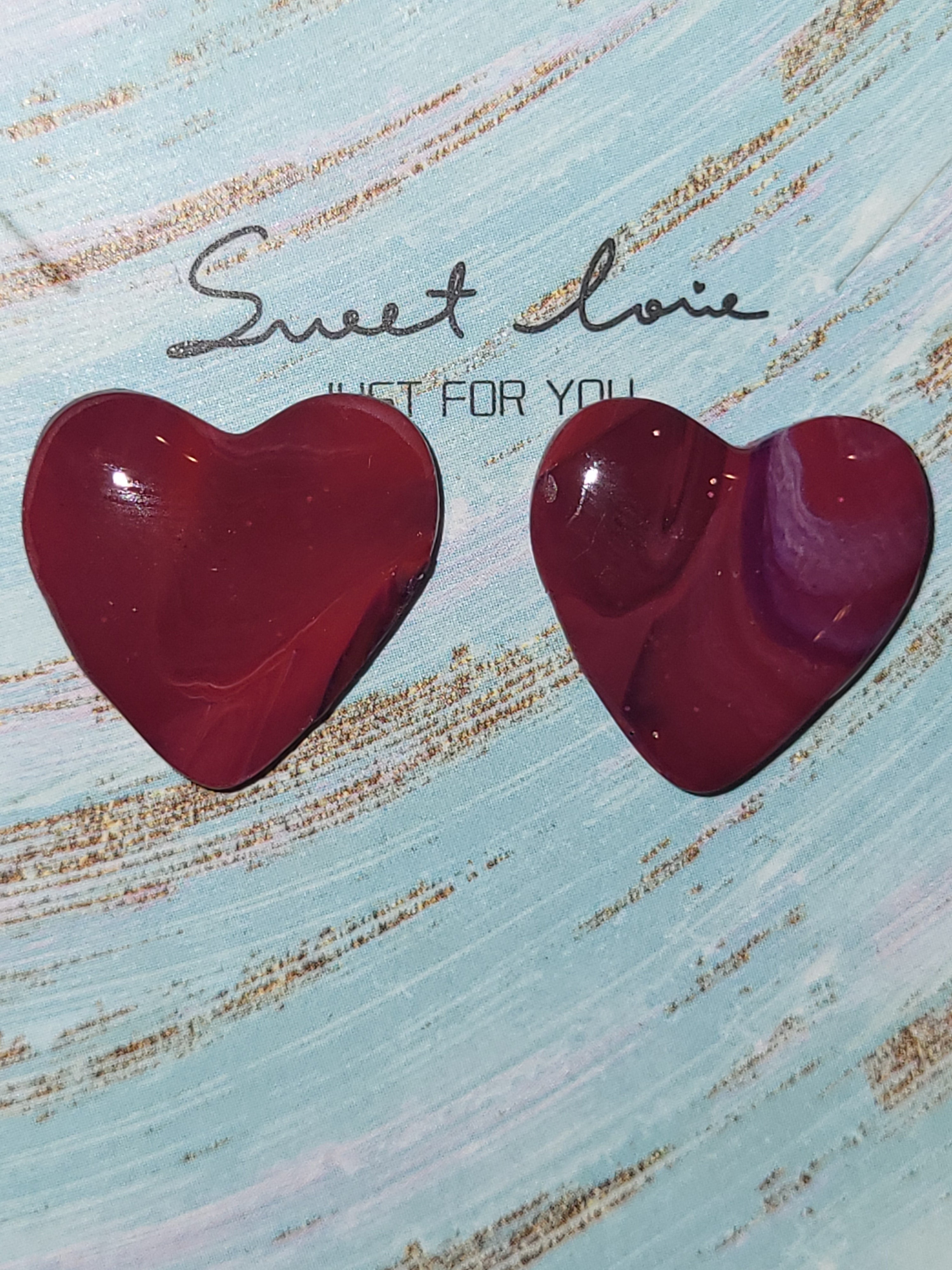Valentine's day homemade jewelry 😍 studs