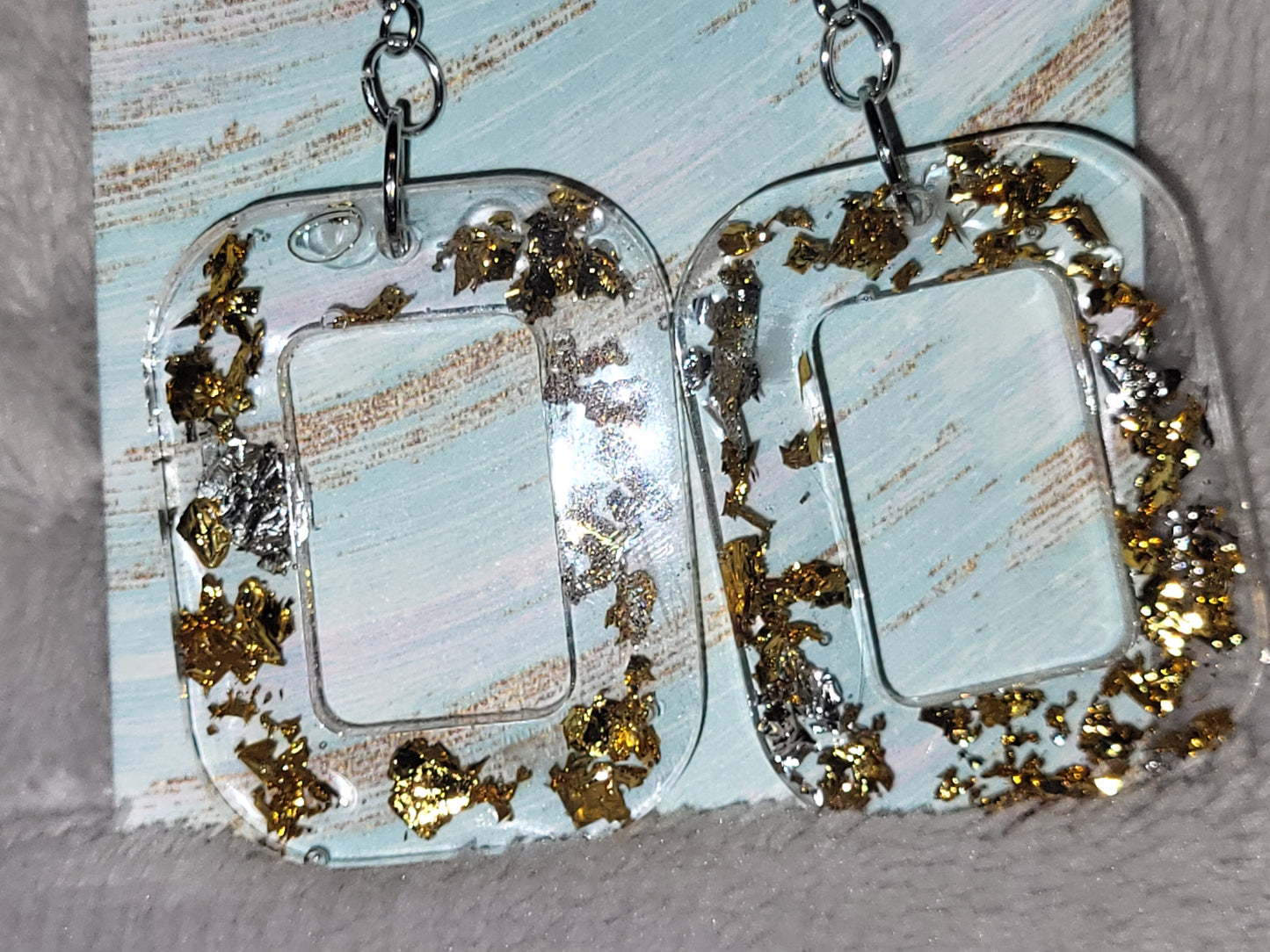 Homemade dangling earrings