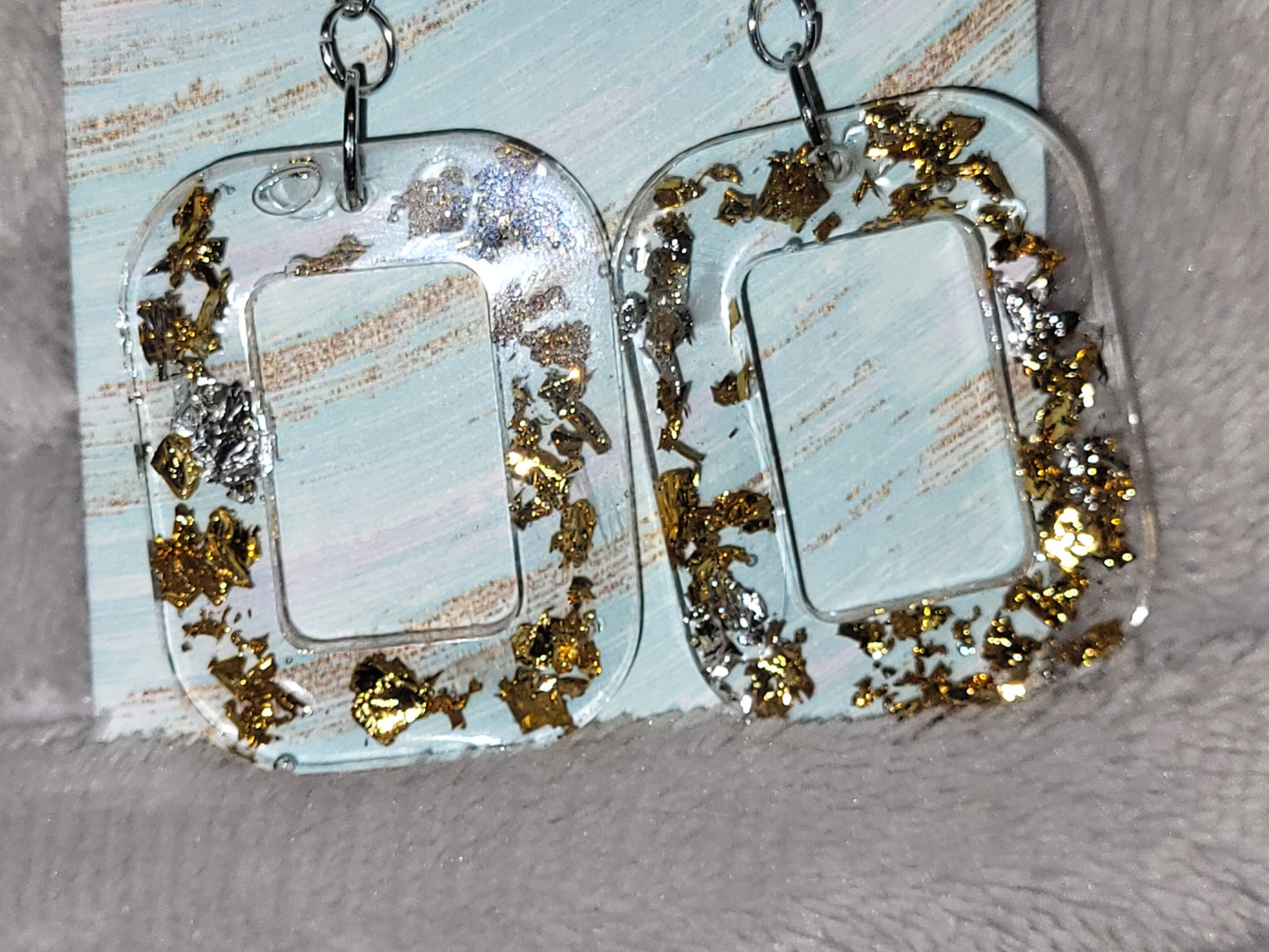 Homemade dangling earrings