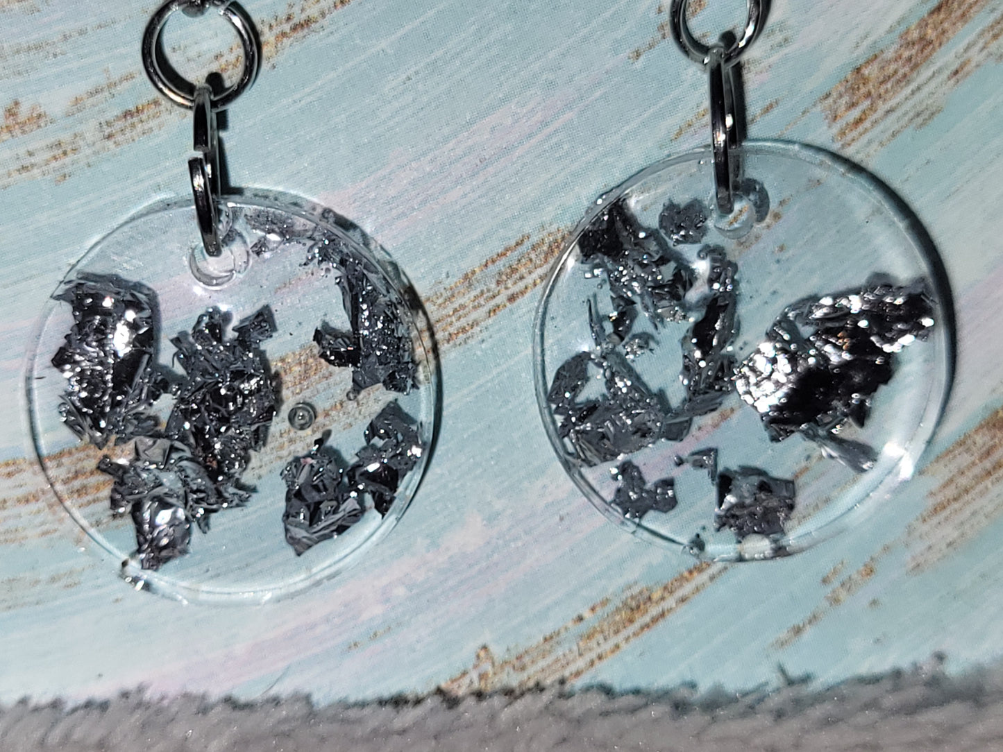 Homemade dangling earrings