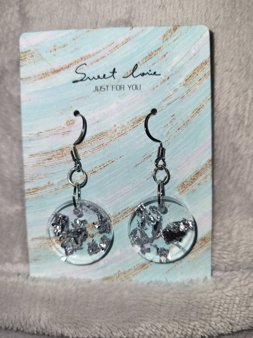 Homemade dangling earrings