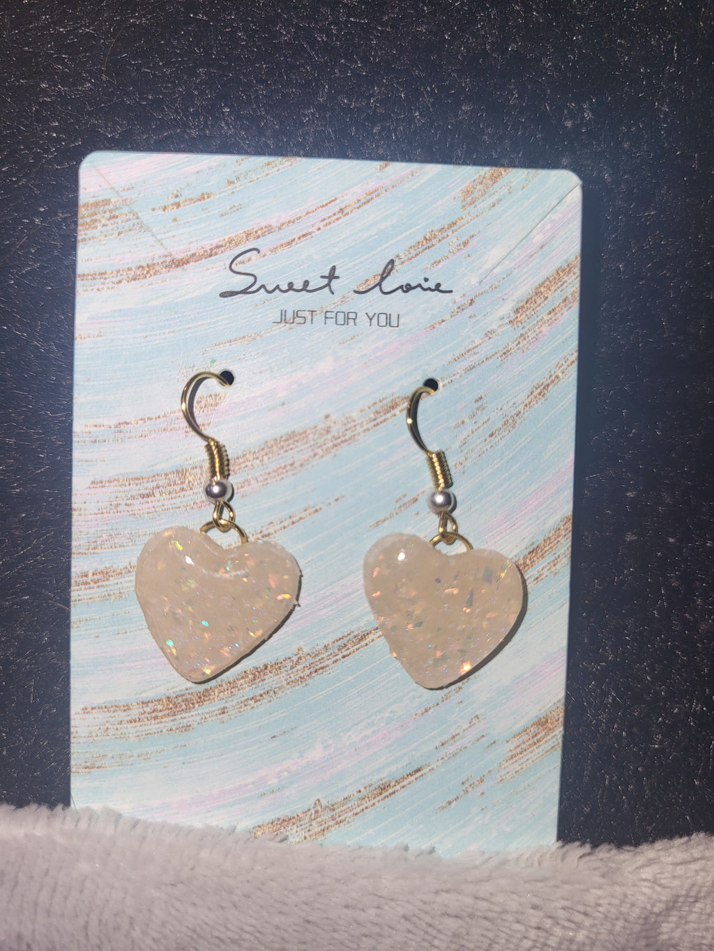 Homemade dangling earrings
