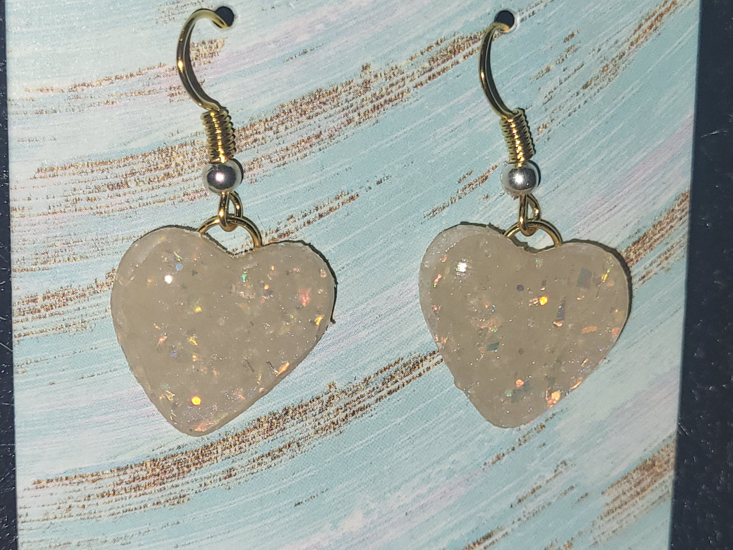 Homemade dangling earrings