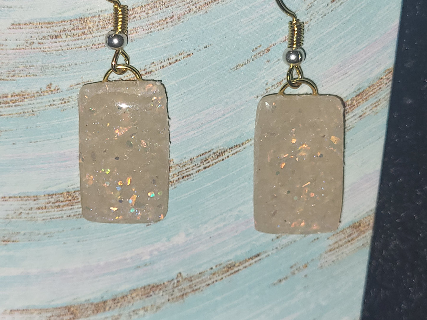 Homemade dangling earrings