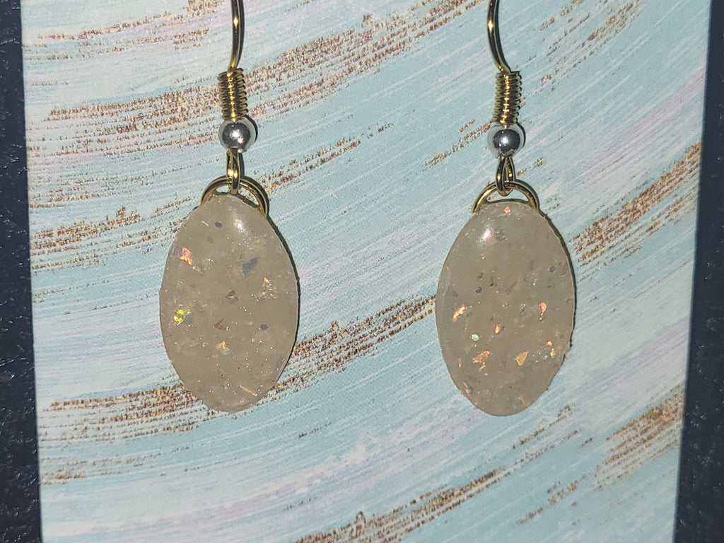 Homemade dangling earrings