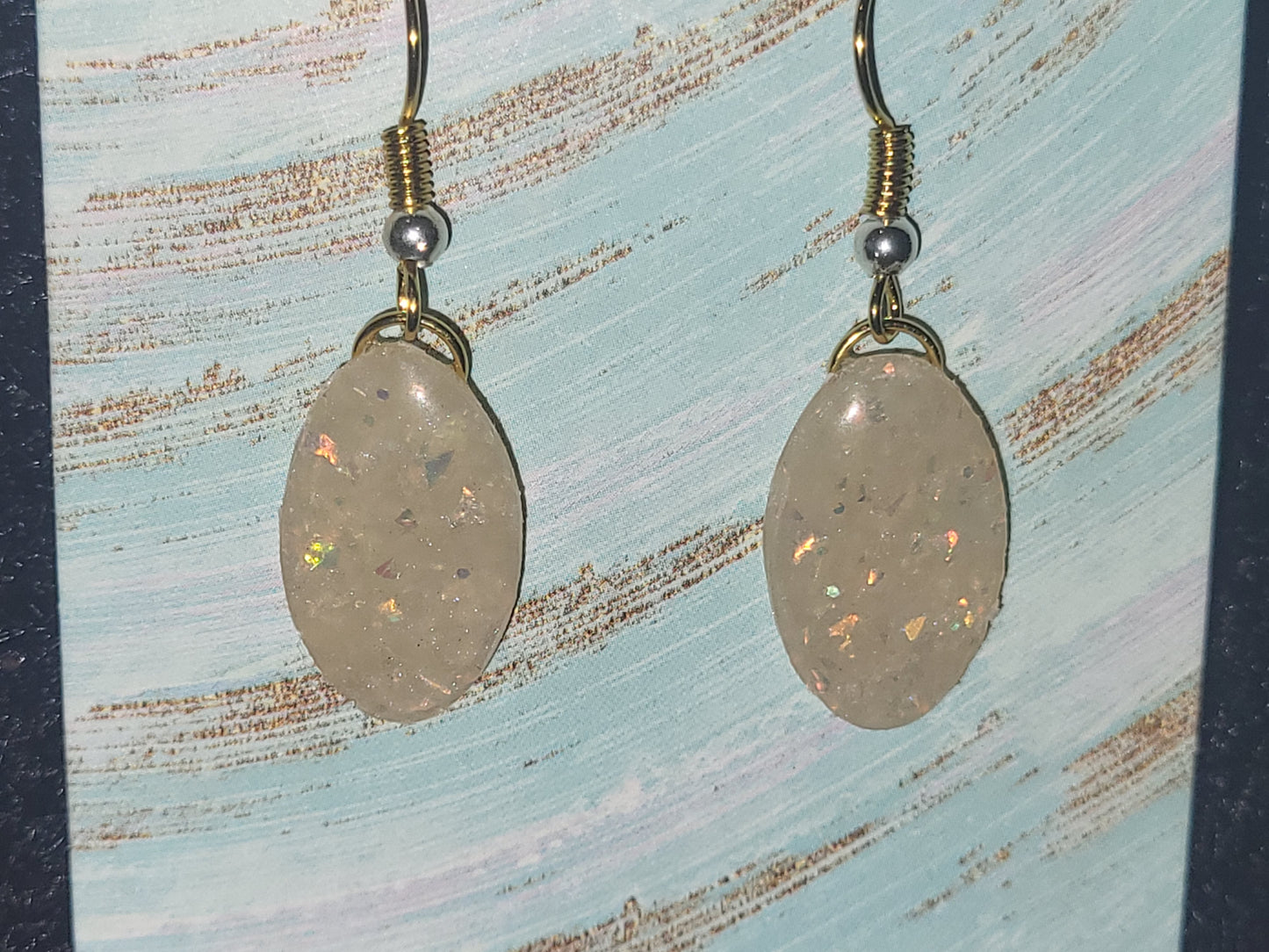 Homemade dangling earrings