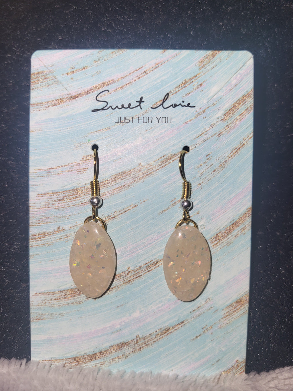 Homemade dangling earrings