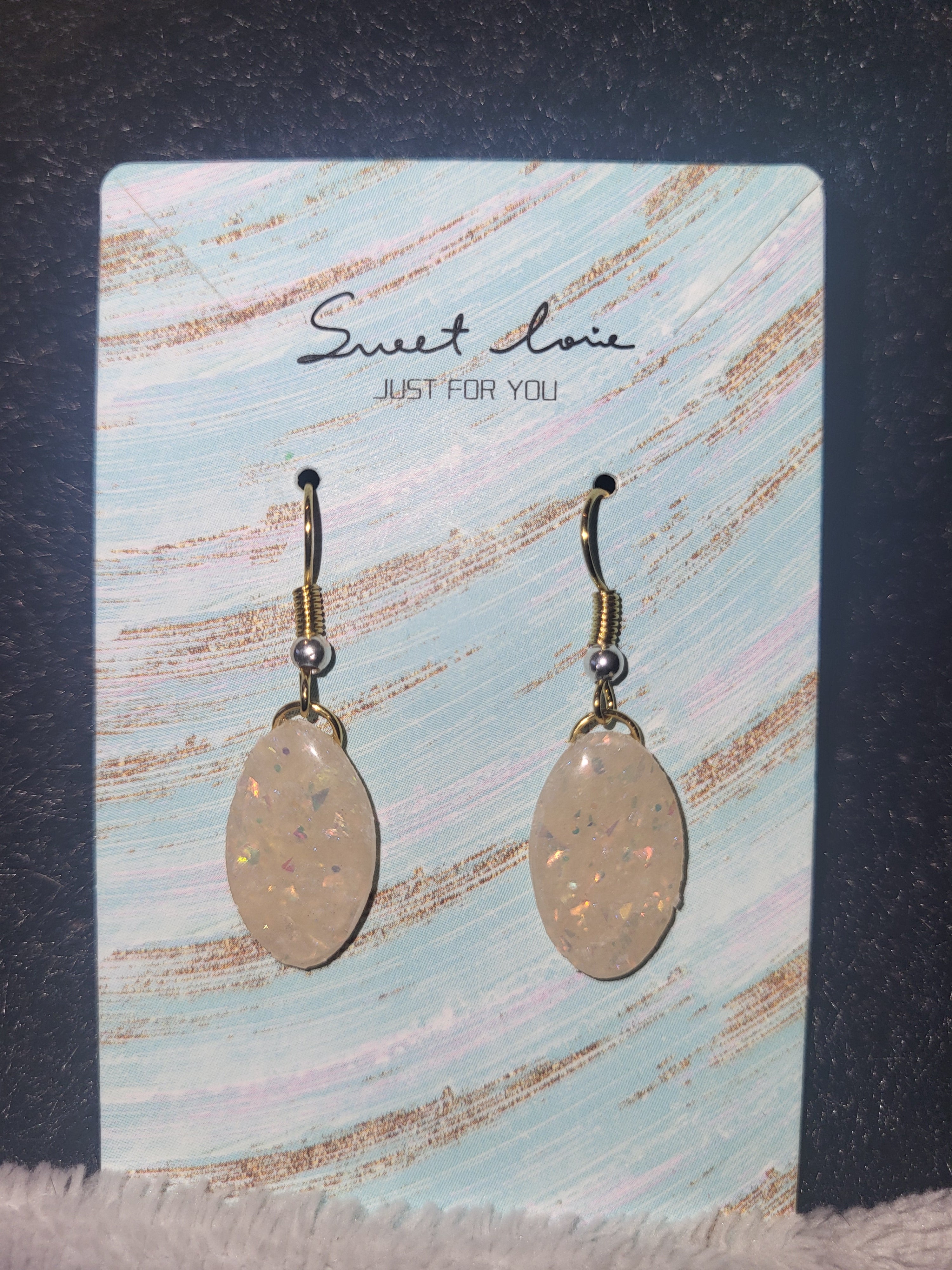 Homemade dangling earrings