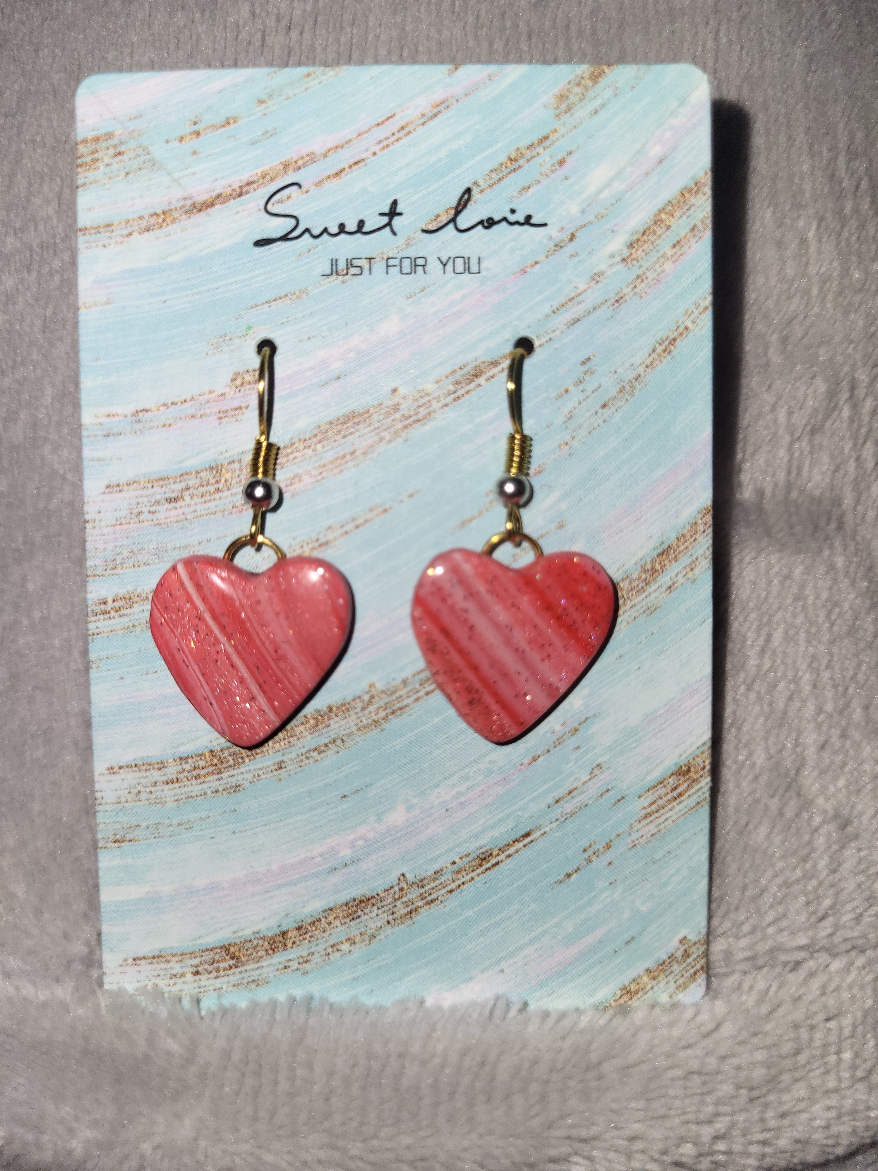 Homemade dangling earrings