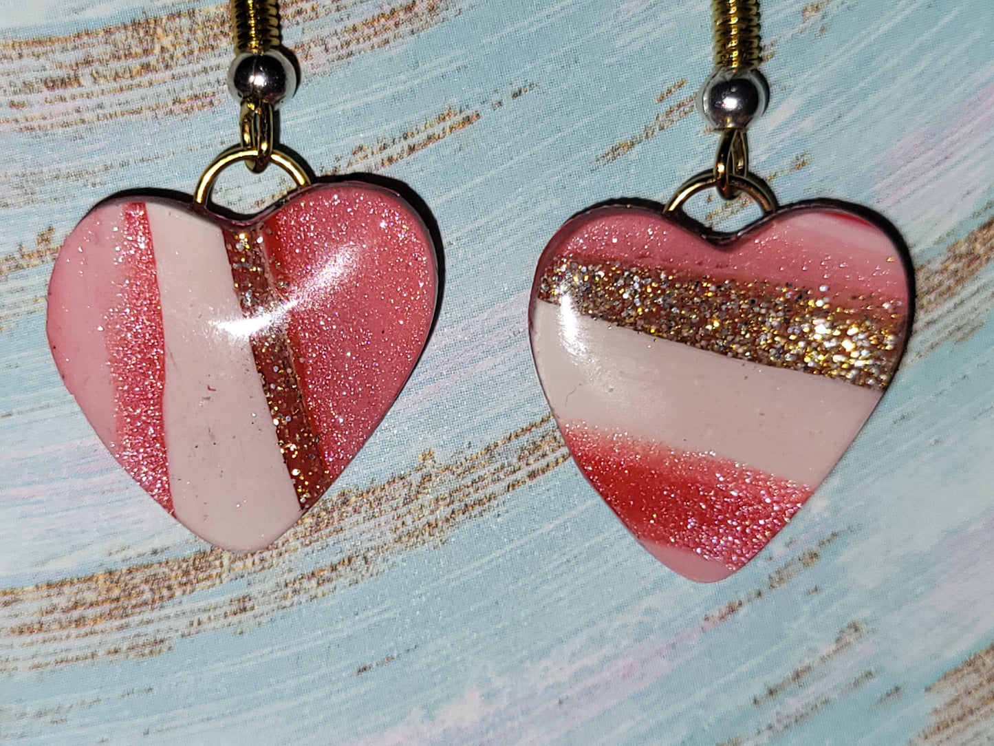 Homemade dangling earrings