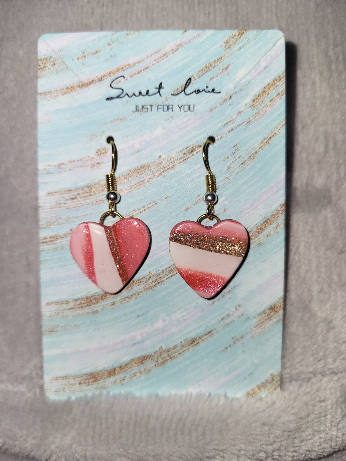 Homemade dangling earrings