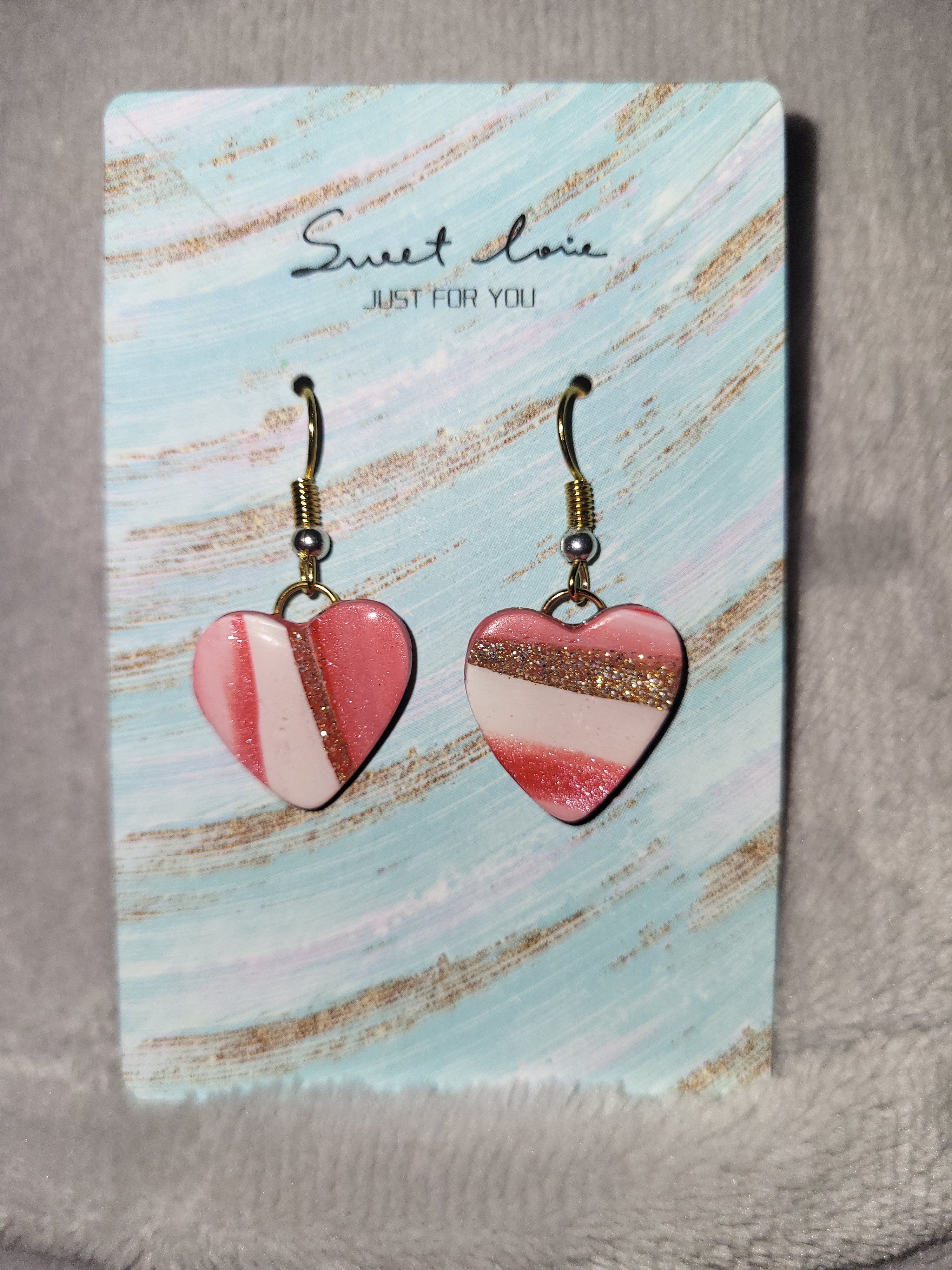 Homemade dangling earrings