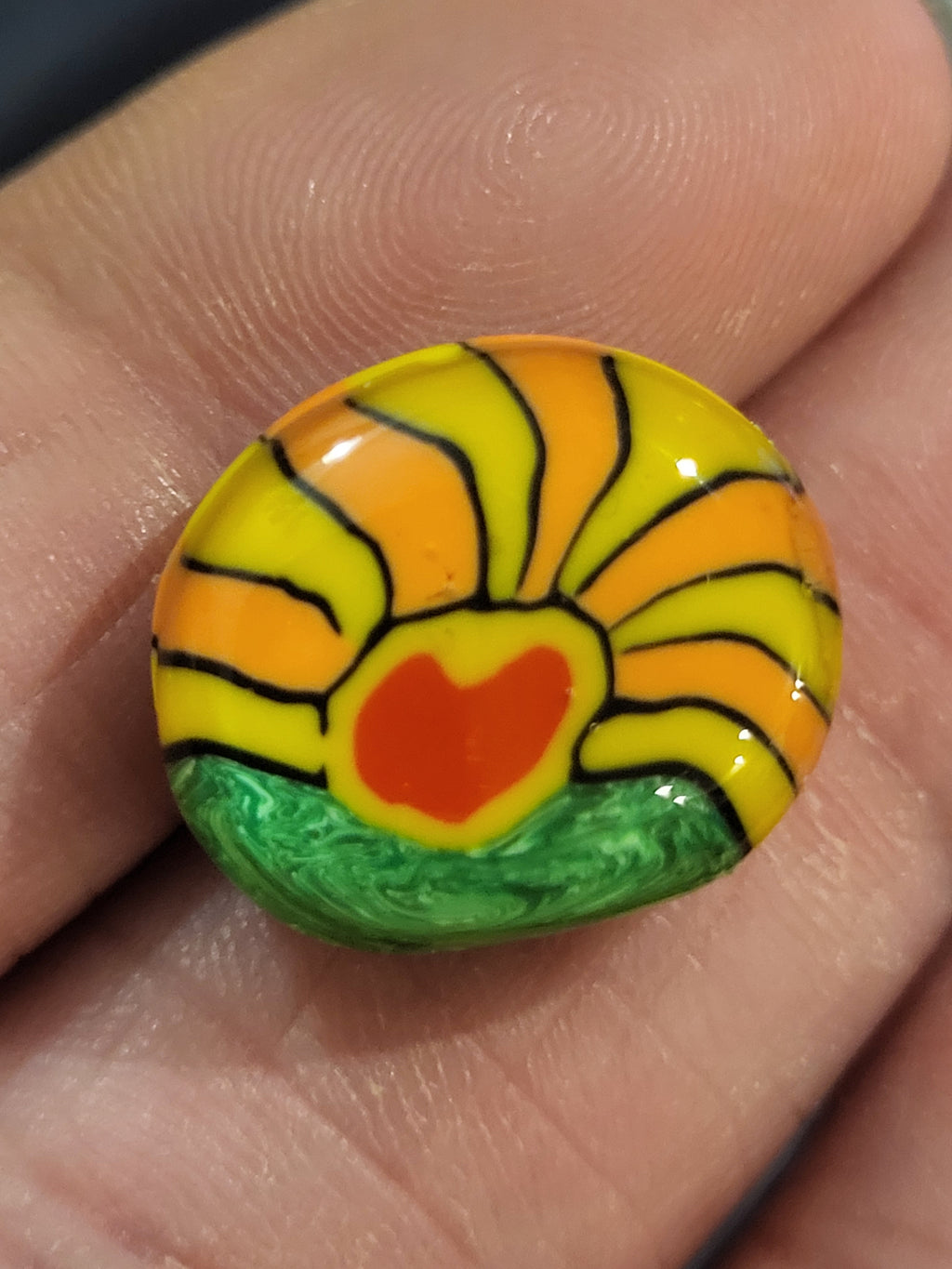 Handmade sunset earrings