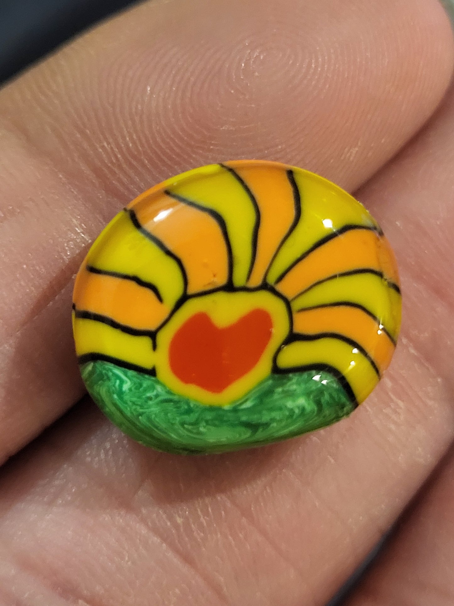 Handmade sunset earrings