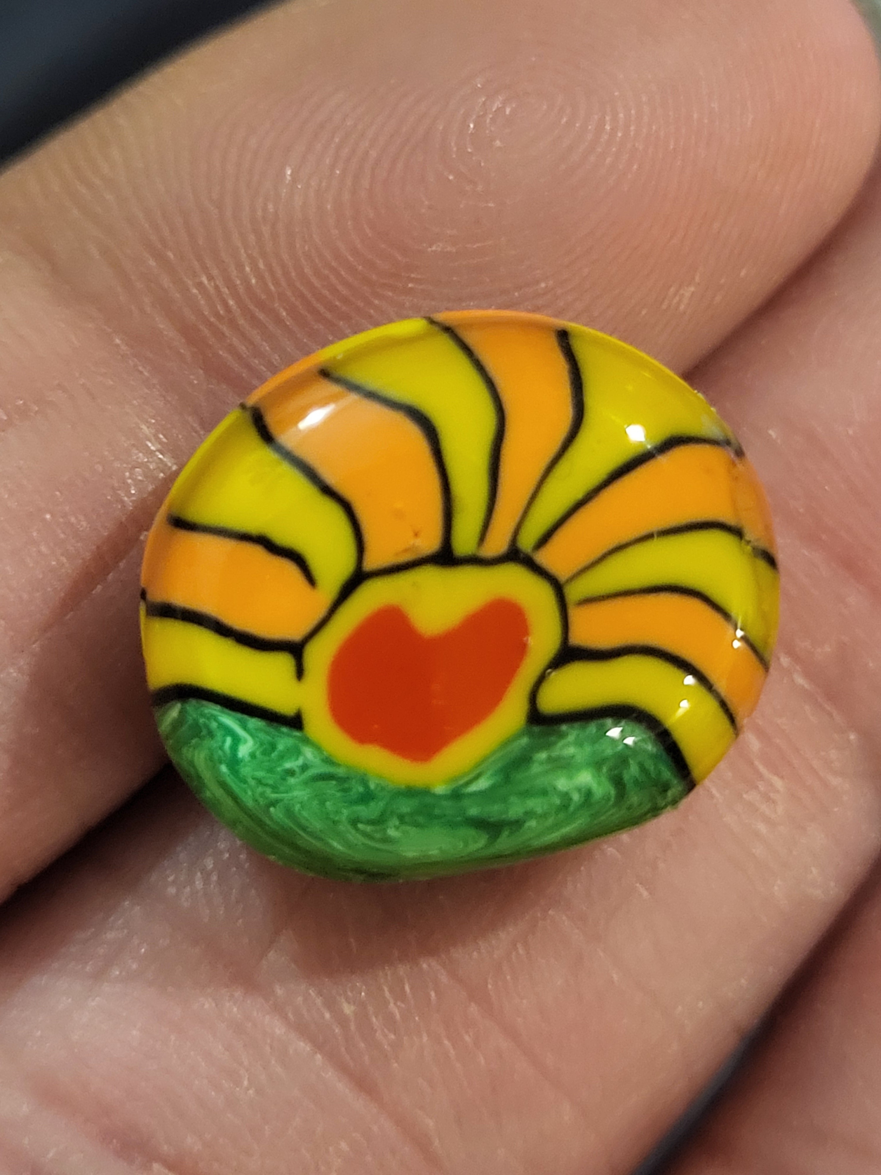 Handmade sunset earrings
