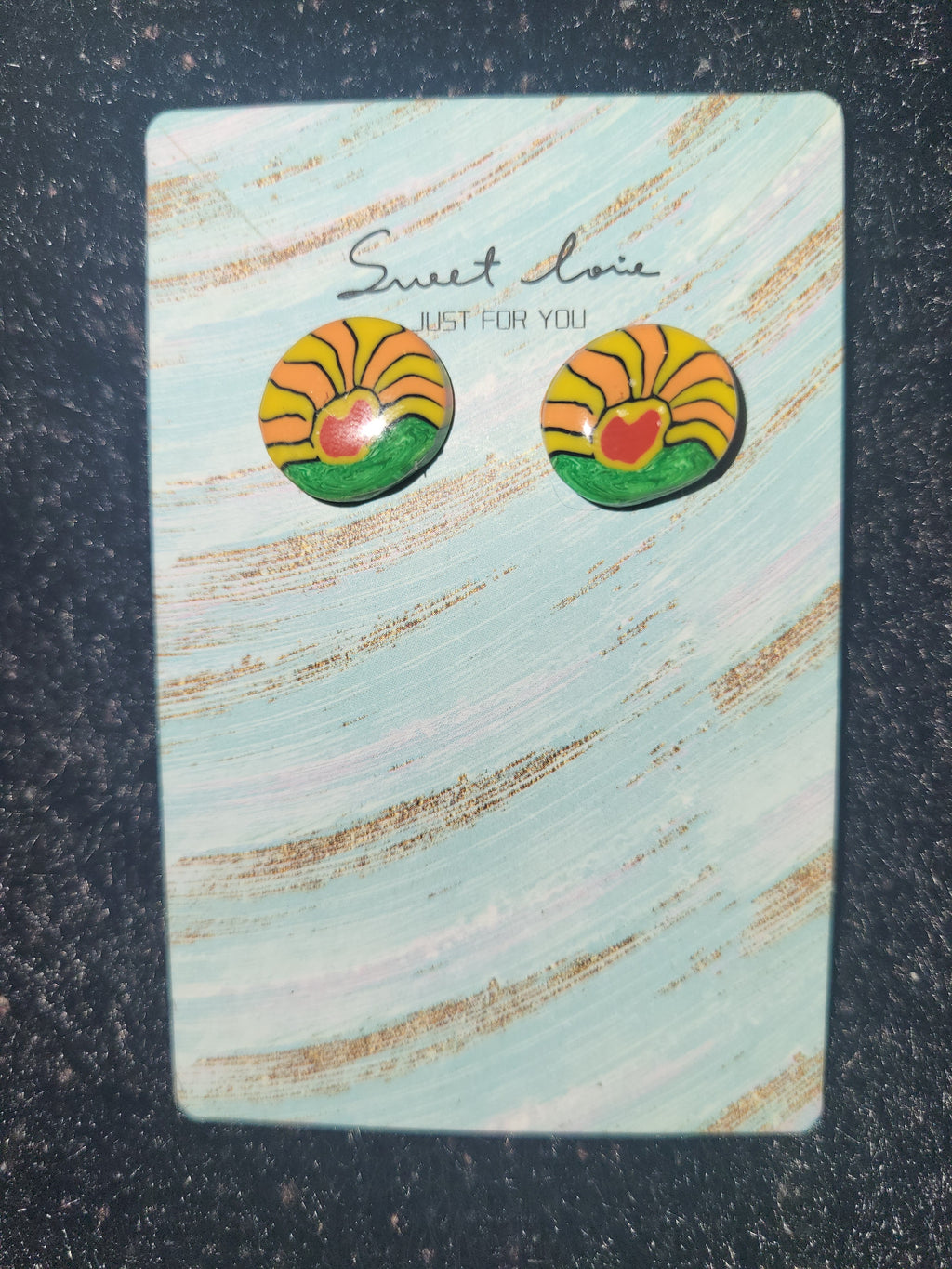 Handmade sunset earrings