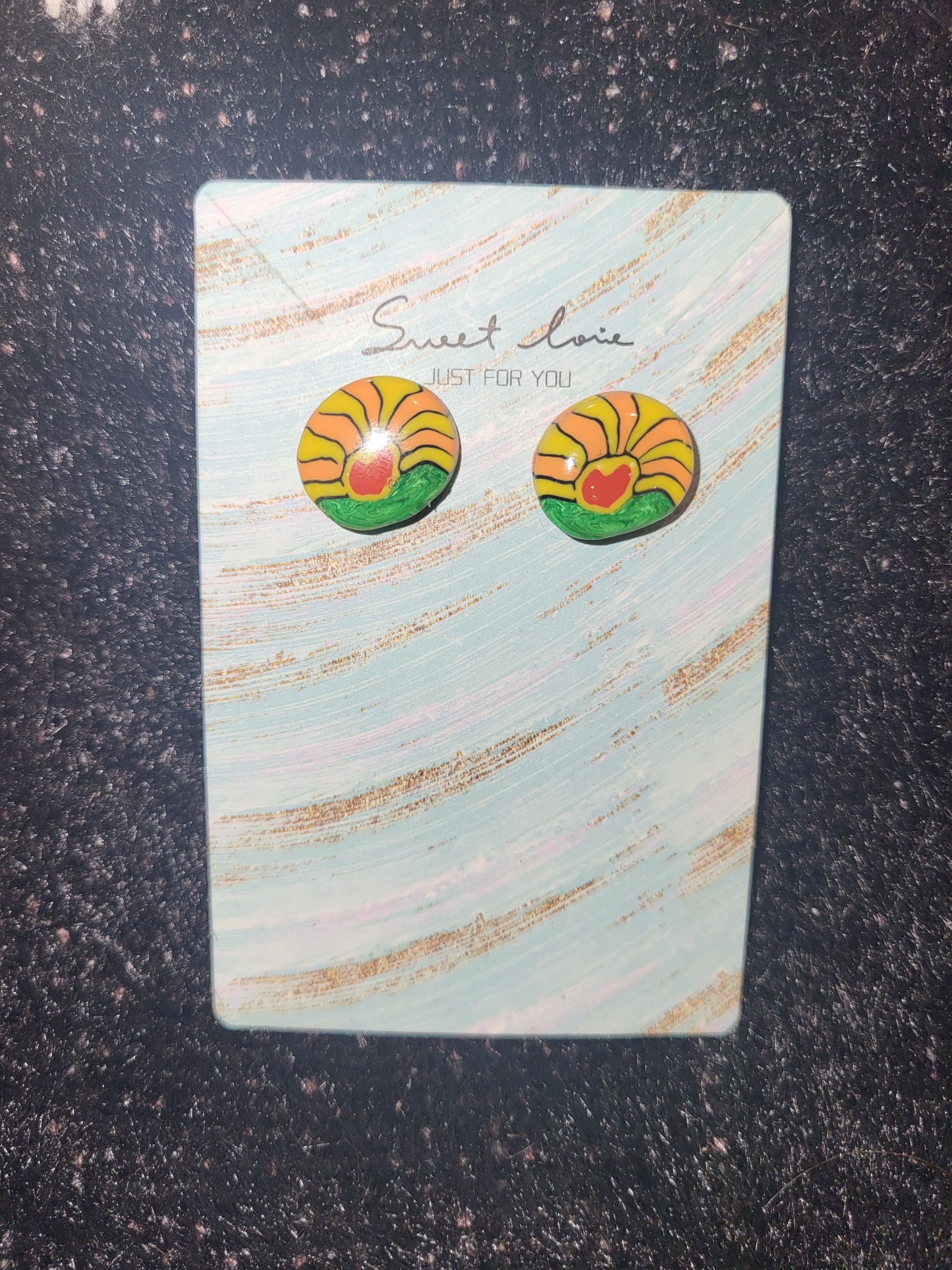 Handmade sunset earrings