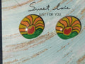 Handmade sunset earrings