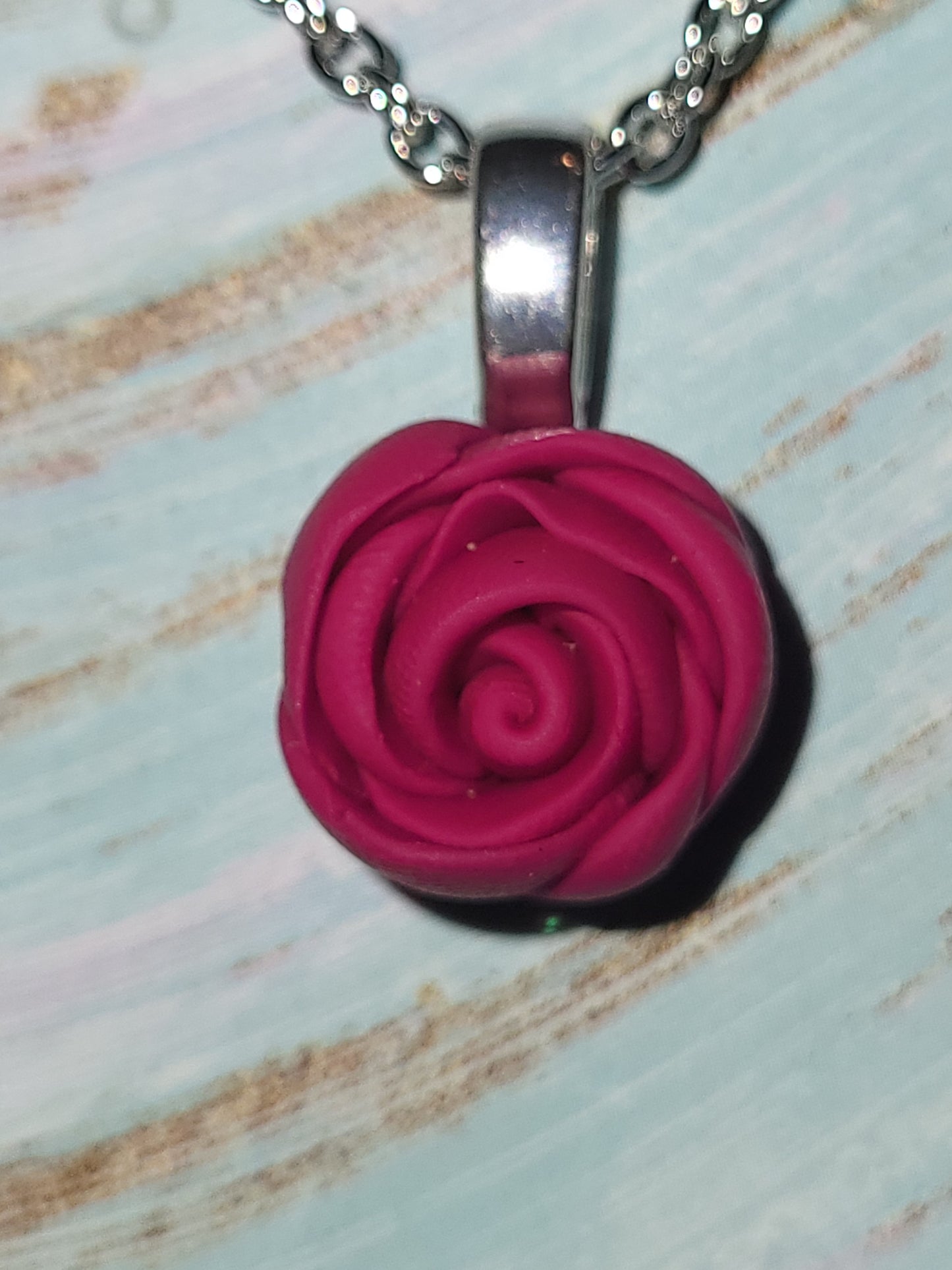 Homemade 3D Rose necklace