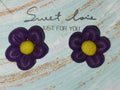 Homemade flower earrings
