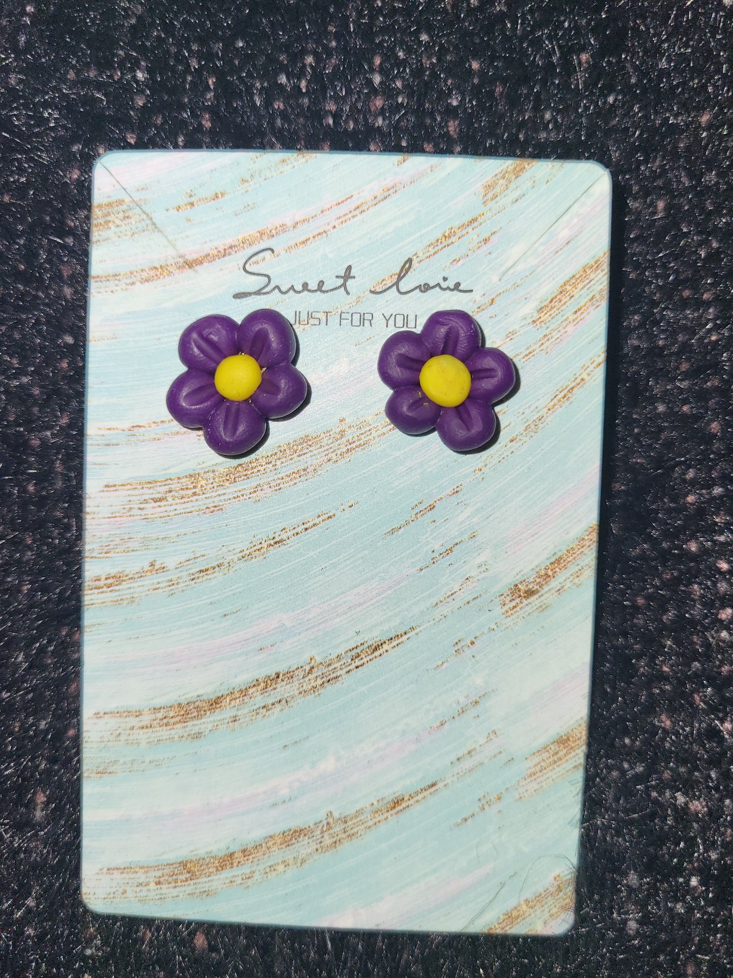 Homemade flower earrings