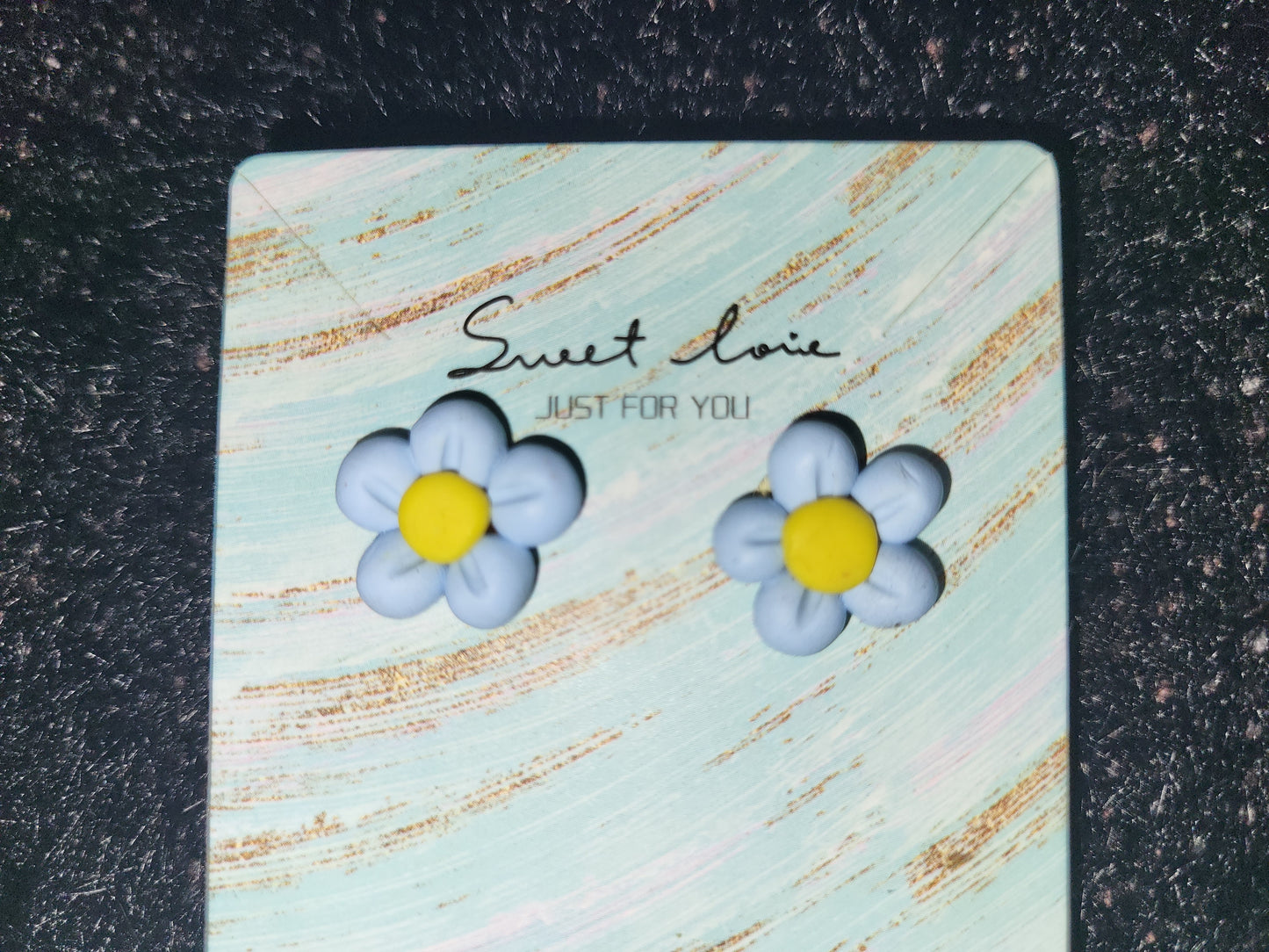 Homemade flower earrings