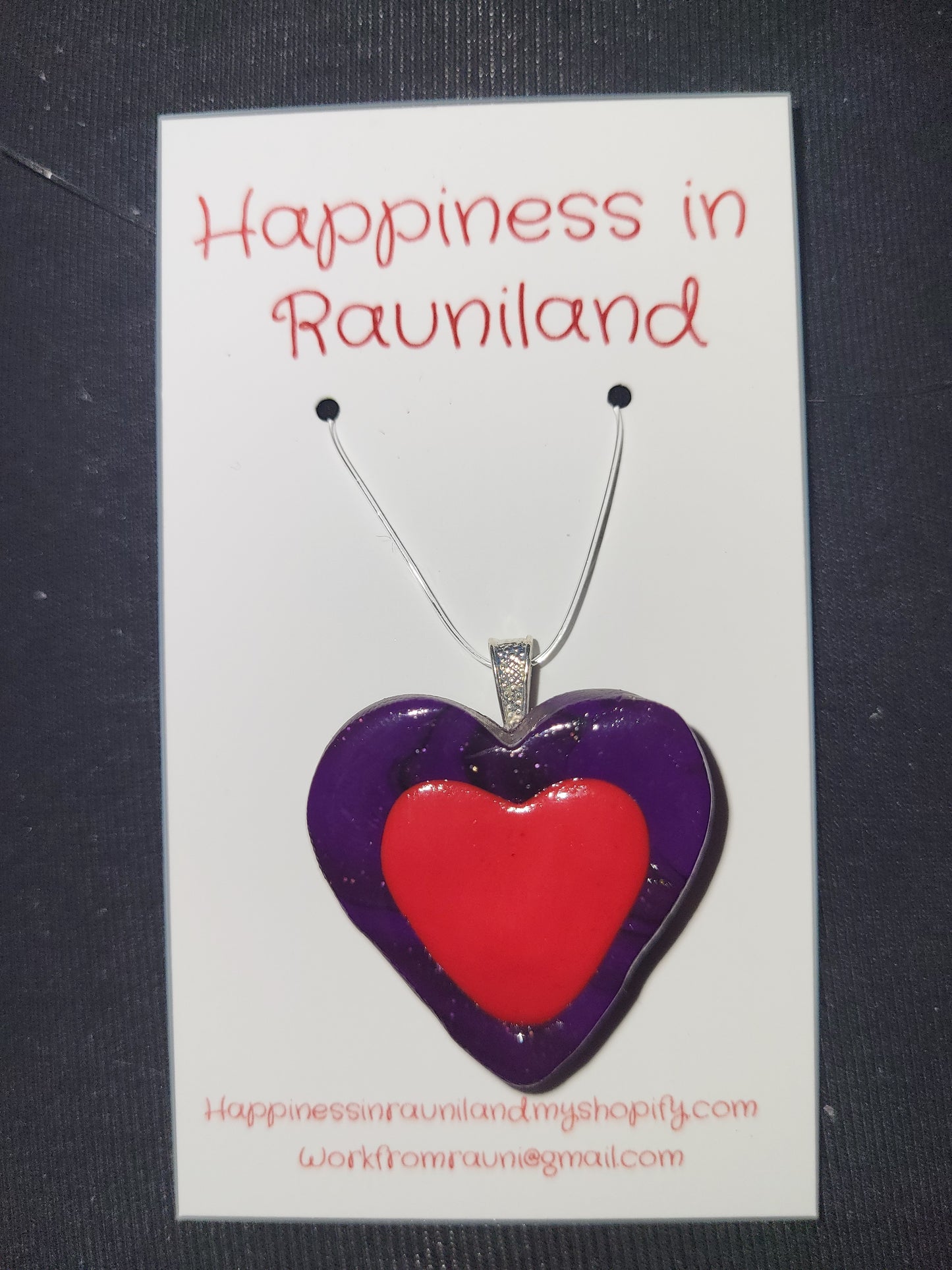 Handmade heart charm