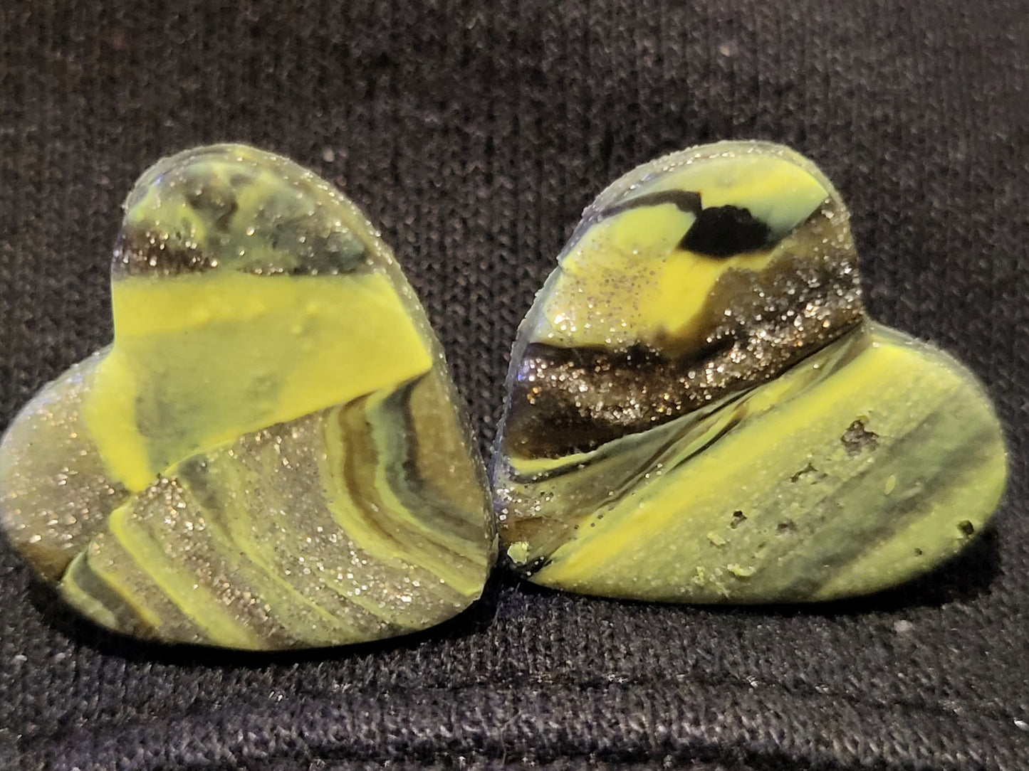 Studded heart earrings