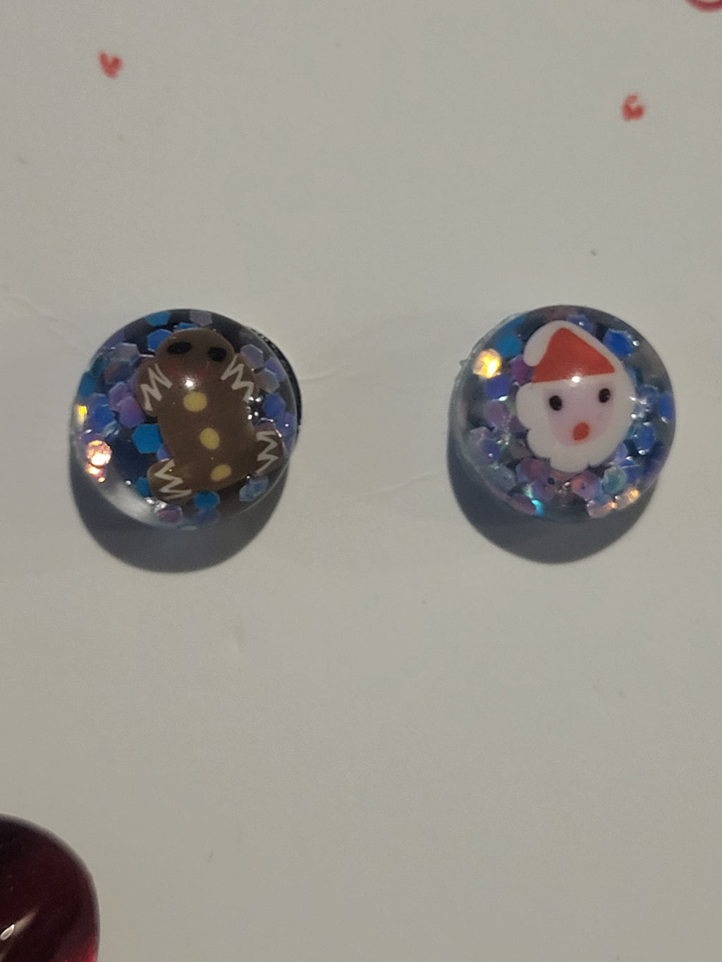 Studded Christmas glob earrings (small)